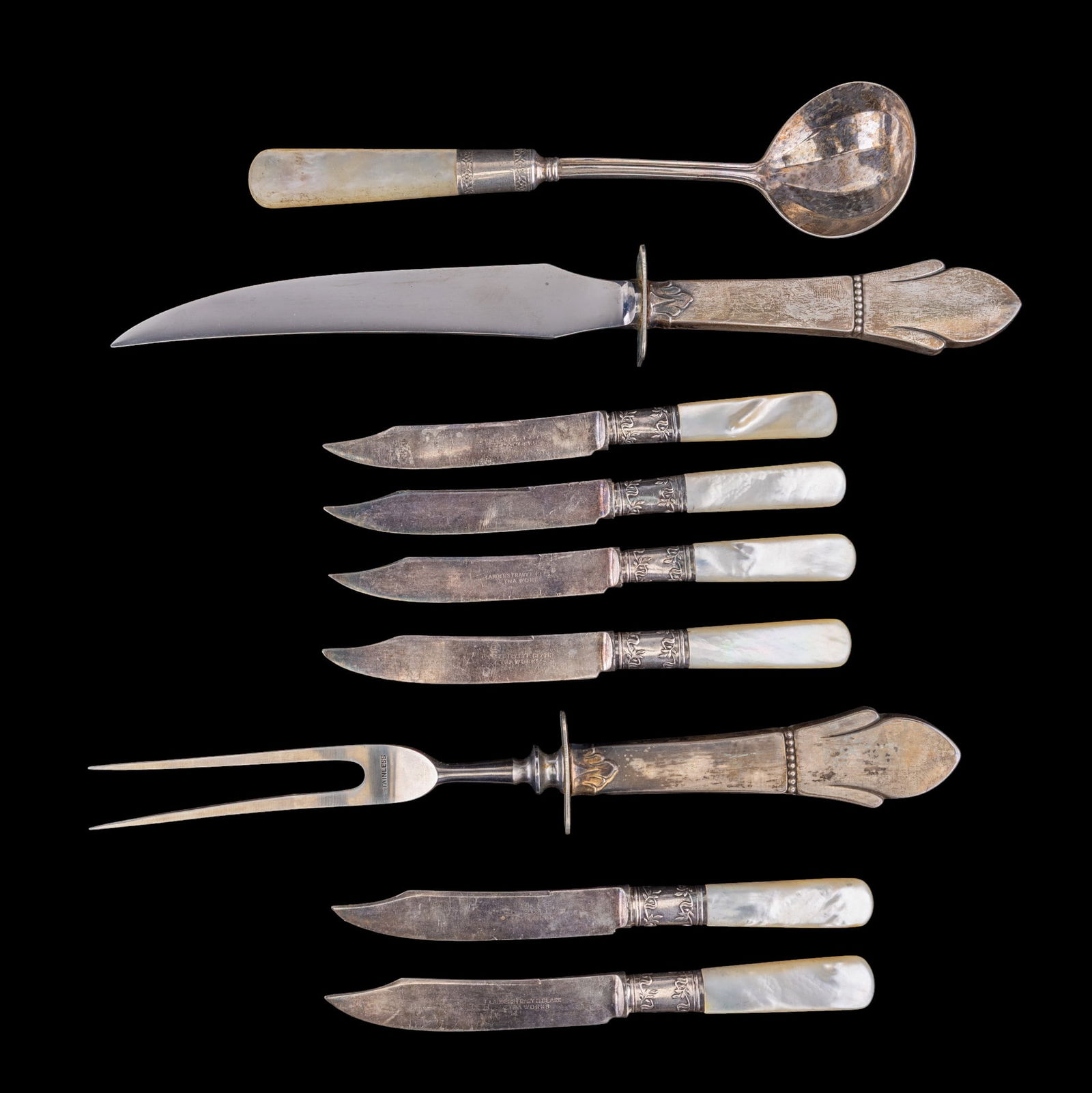 Sterling & MOP Flatware, Sterling Carving Set (1 of 11)
