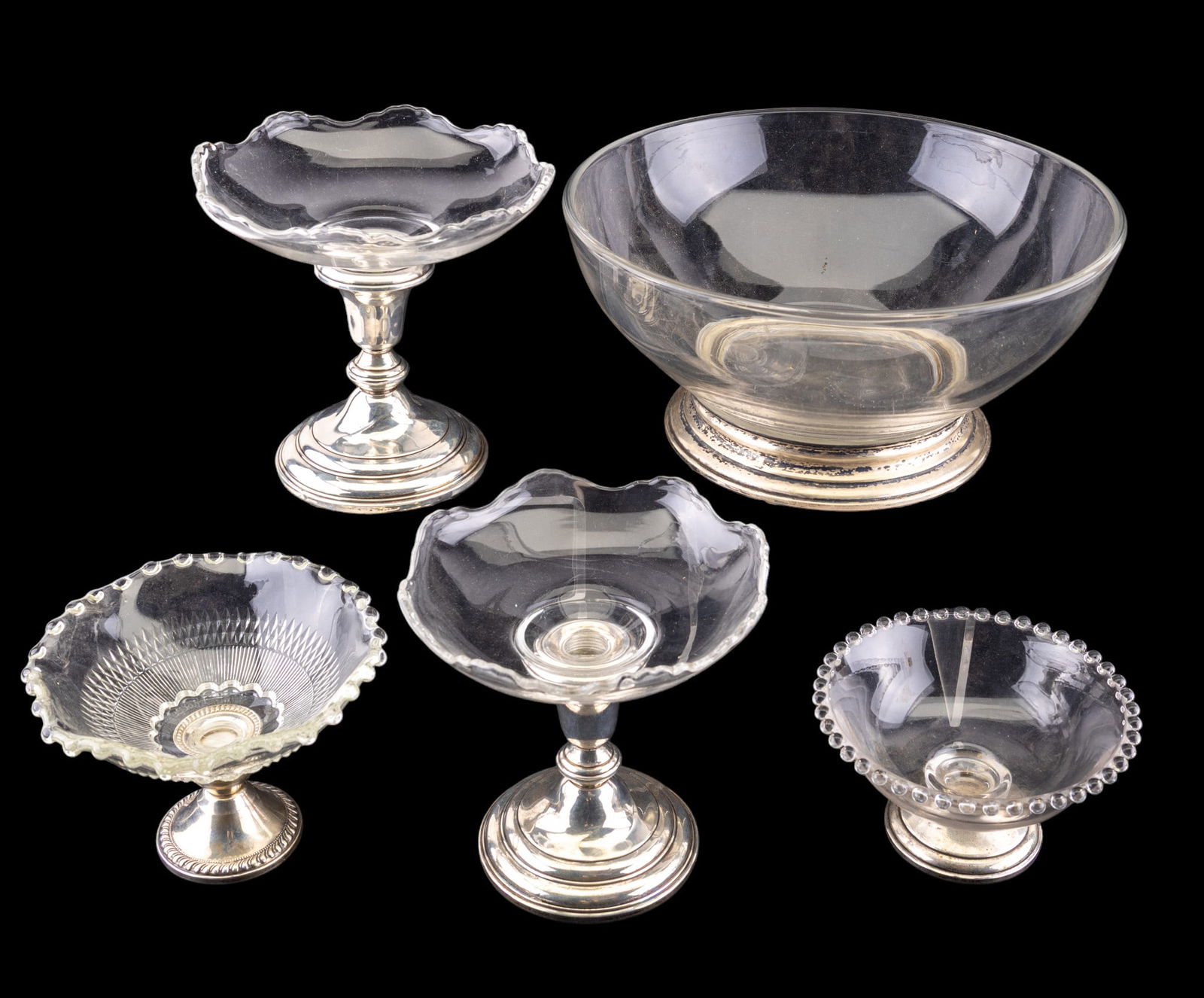 Sterling Mounted Glass Serving Pieces (1 of 16)