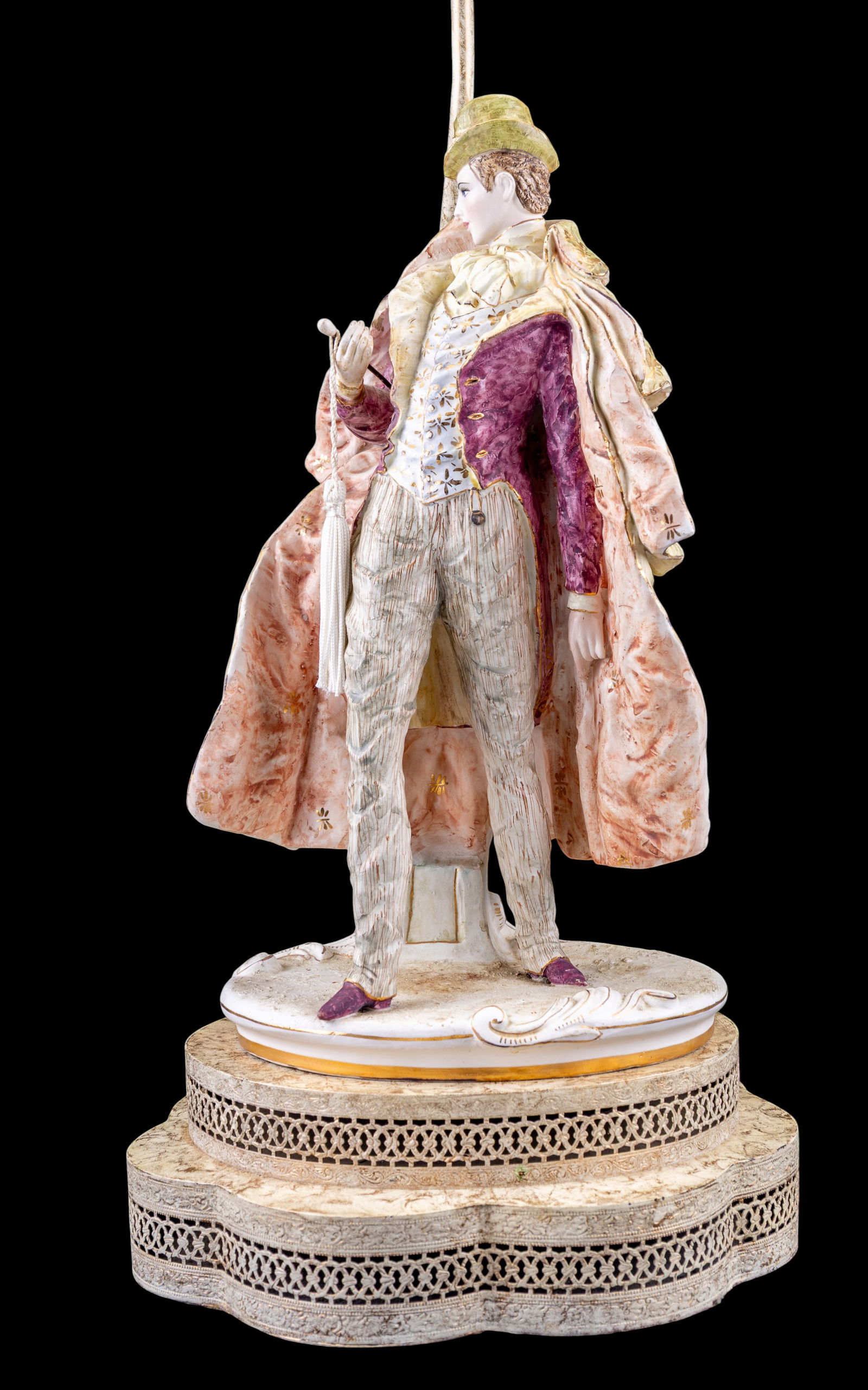 Porcelain Figural Table Lamp, Dandy (1 of 11)
