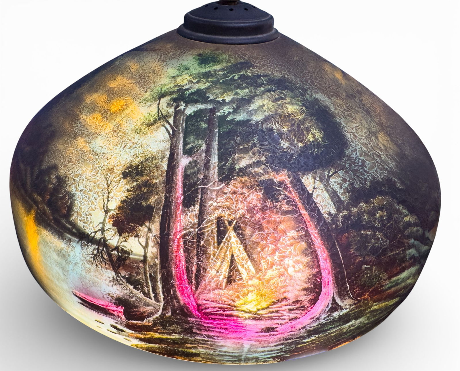 Pittsburgh Reverse-Painted Table Lamp - 6