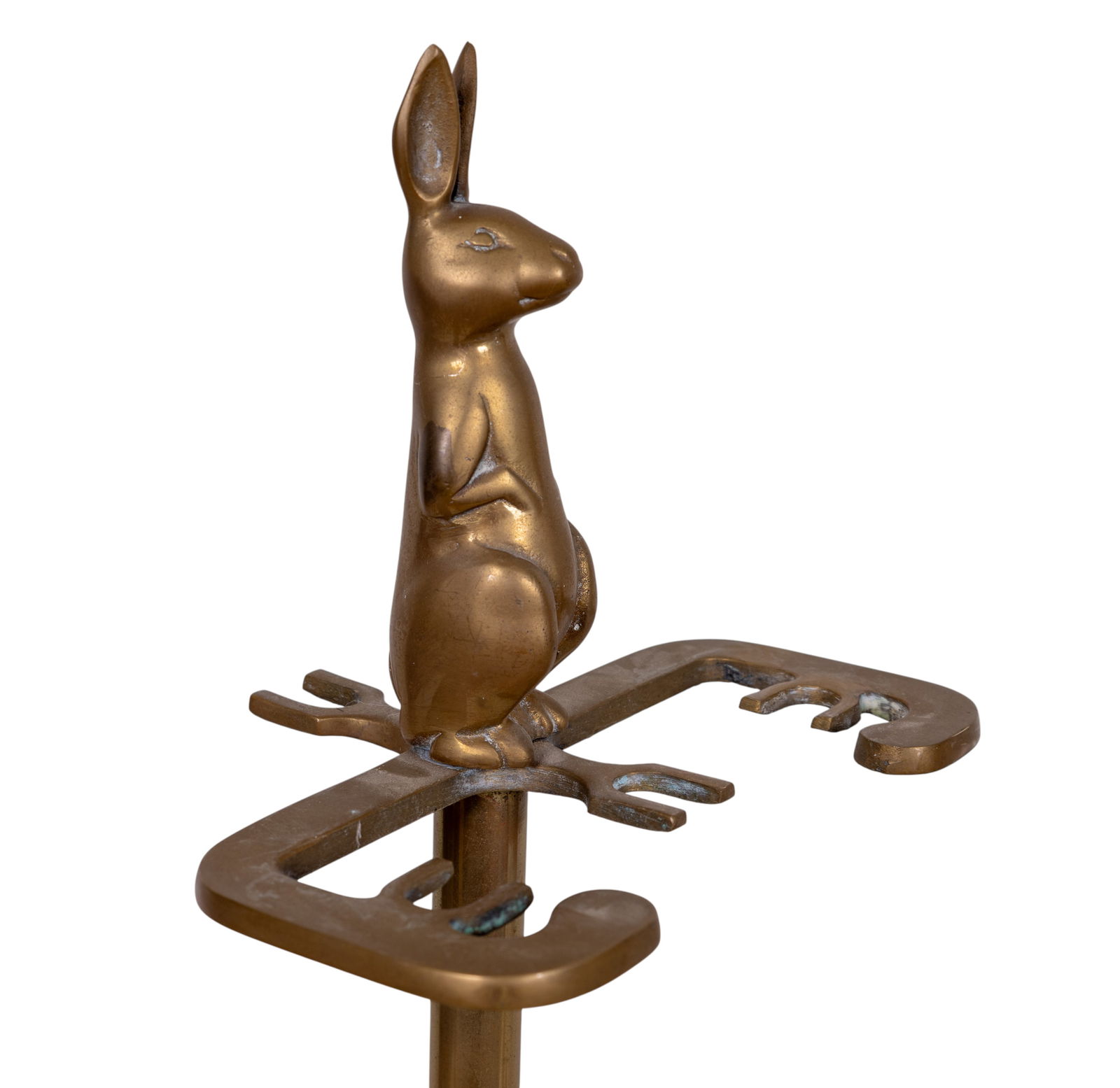 Solid Brass Figural Fireplace Tool Set - 3