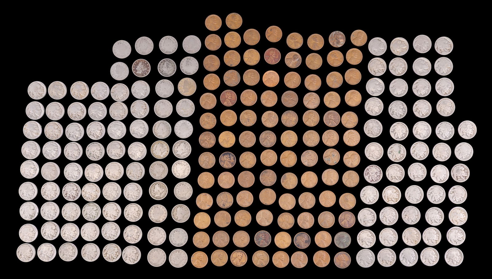 U.S. Coins, Buffalo Nickels, Wheat Pennies (1 of 10)