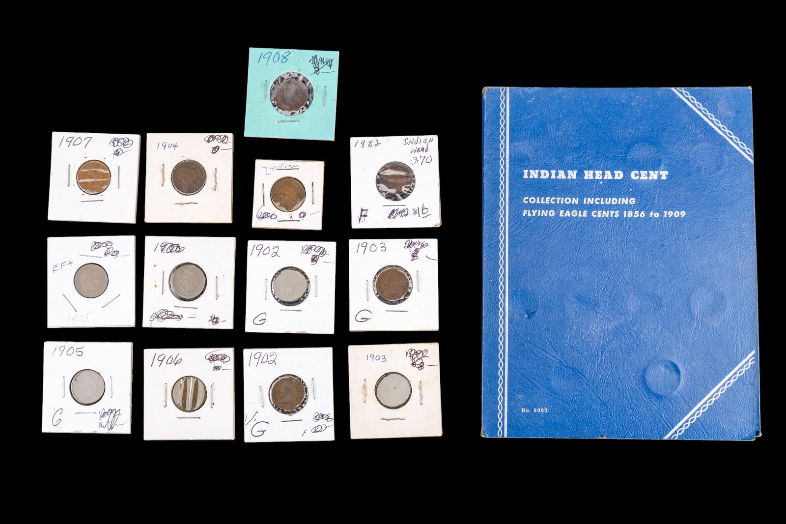 Indian Head Cent Partial Collection, 13 Coins (1 of 11)