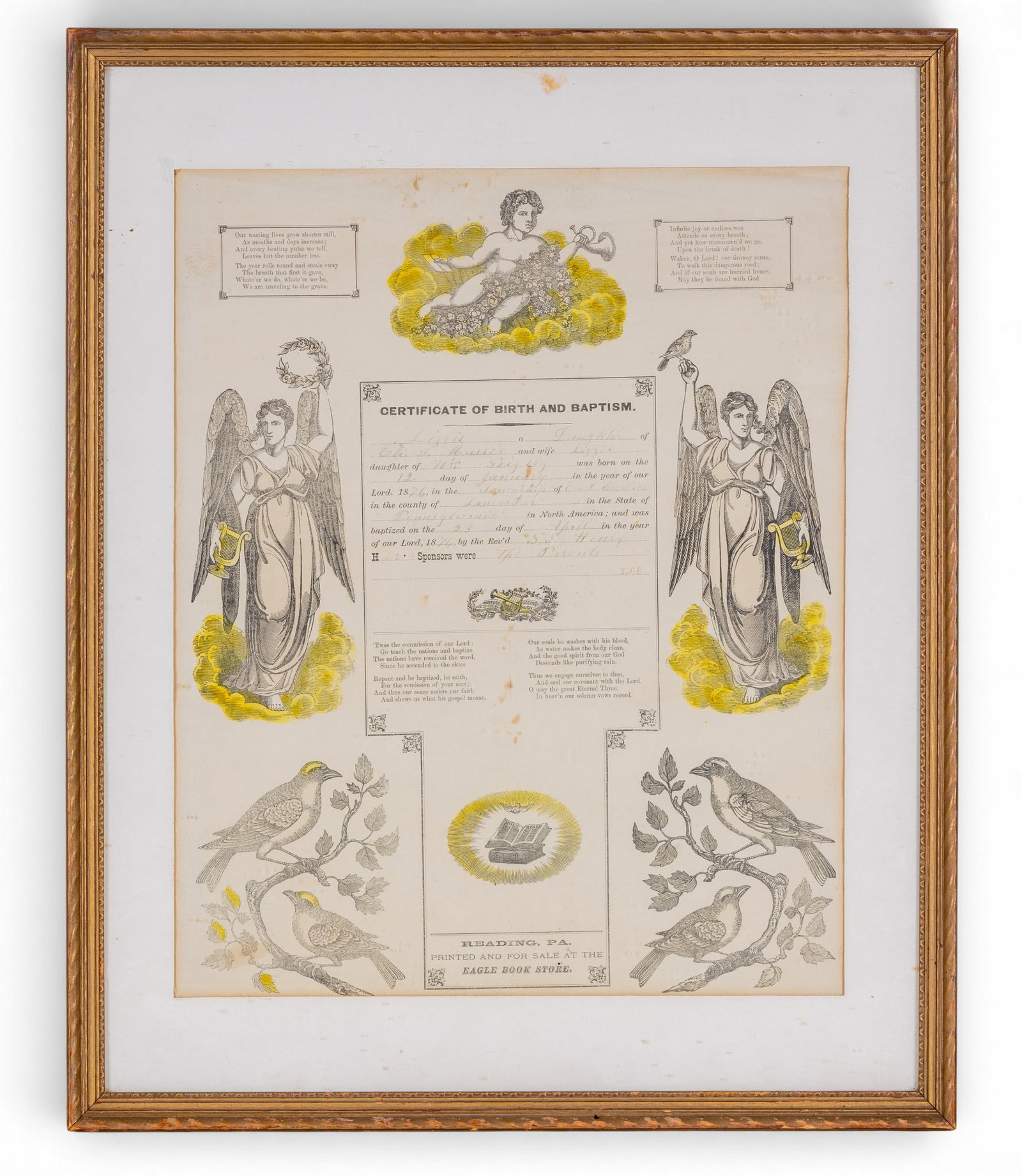 19th Century Birth & Baptism Certificate (1 of 8)