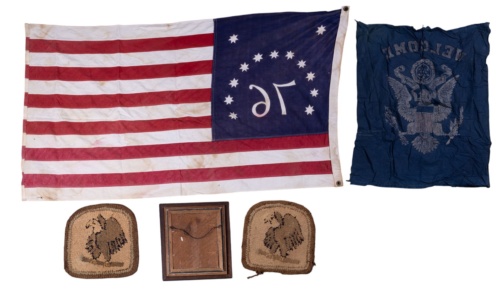 19th C Centennial Pull Down 13-Star Flag - 8