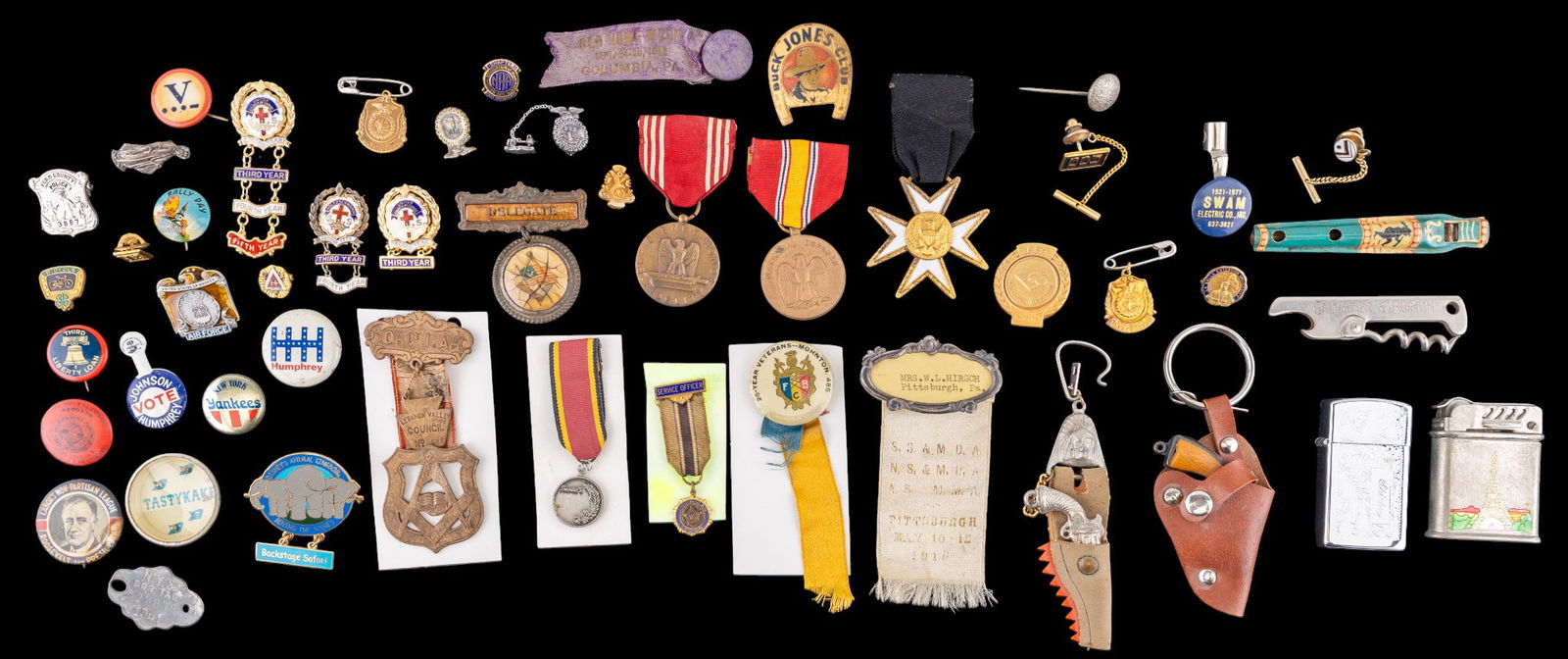 Vintage Pins, Medals, Ephemera (1 of 9)
