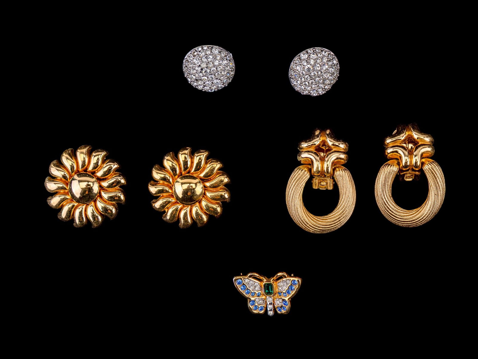 Dior and Other Designer Earrings and Brooch (1 of 4)