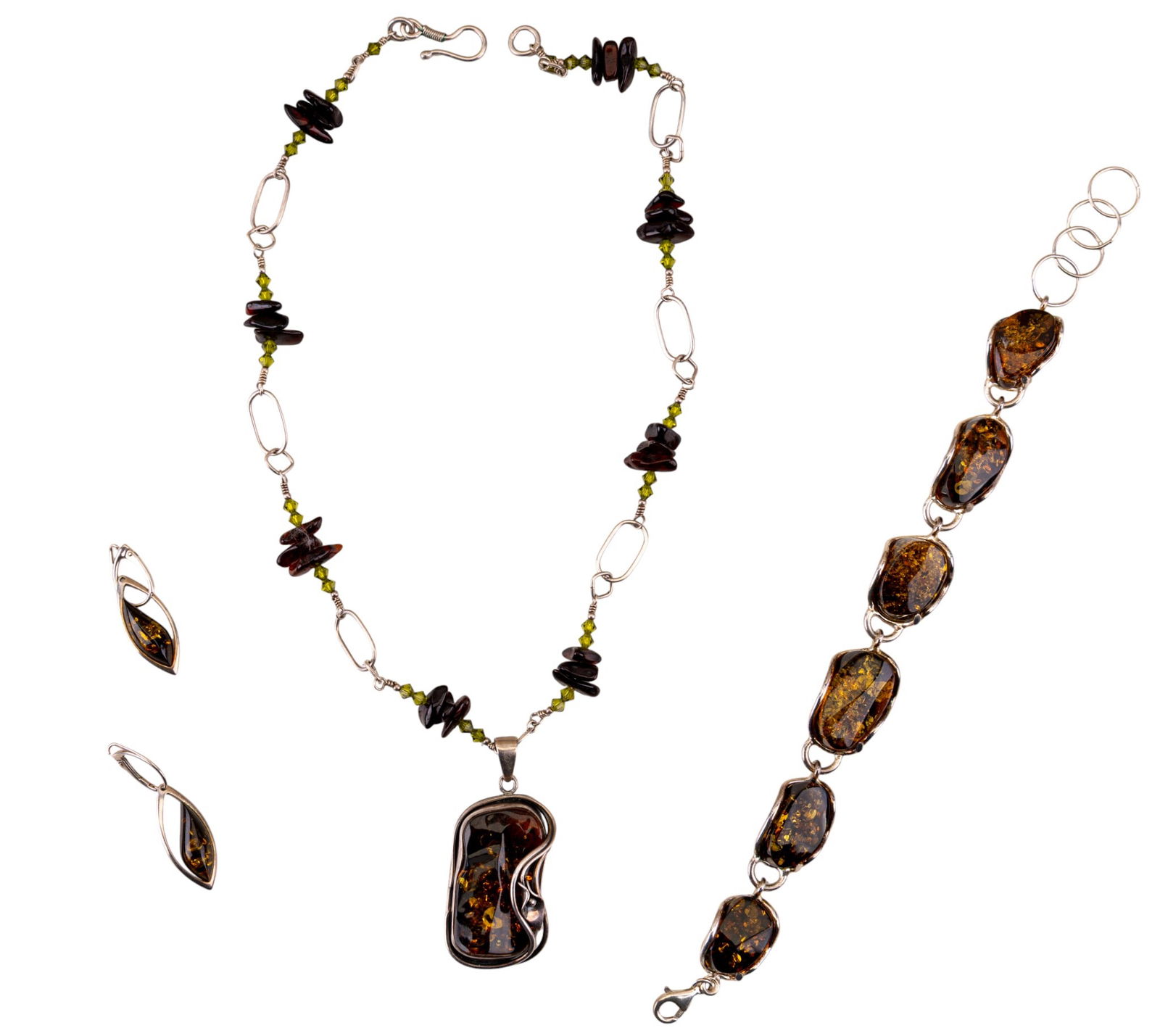 Sterling Amber Jewelry Set (1 of 15)
