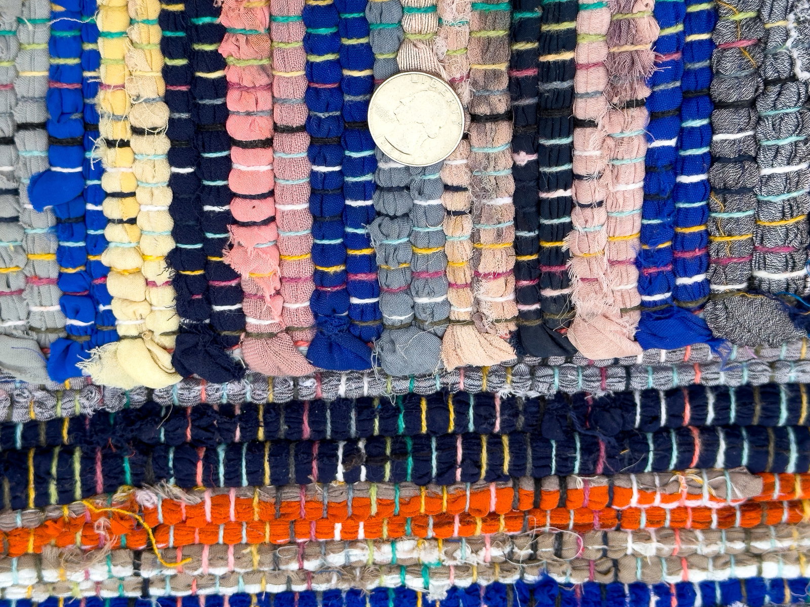 Multicolored Rag Rug - 5