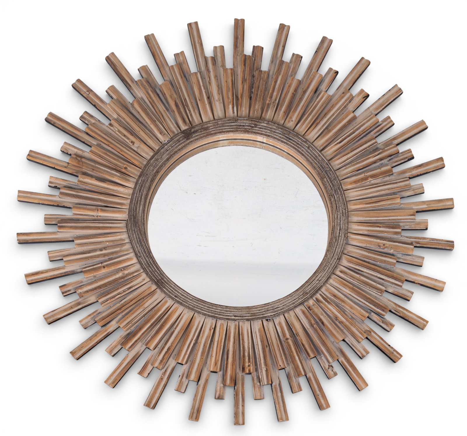 Carved Wooden Sunburst Wall Mirror (1 of 8)
