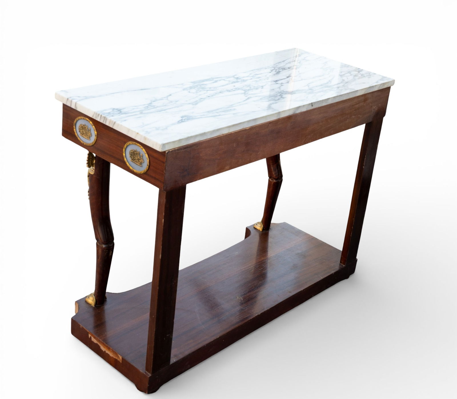 French Marble Top Console Table - 7