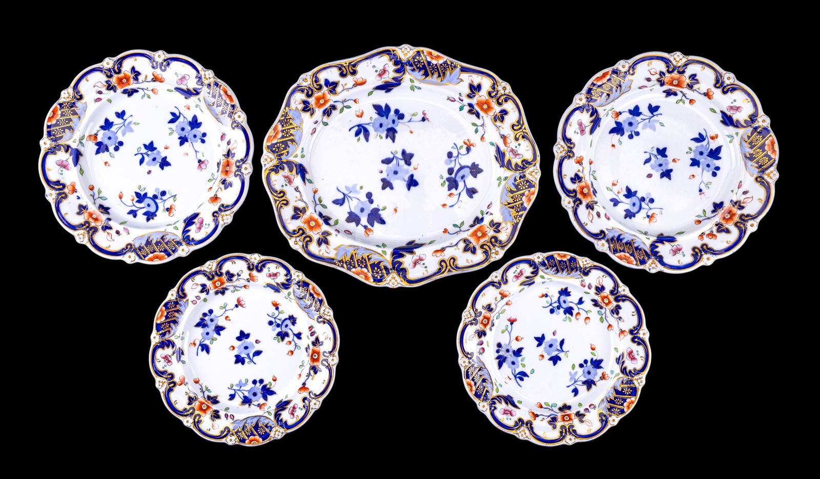 19th C English Imperial China Plates & Platter (1 of 7)