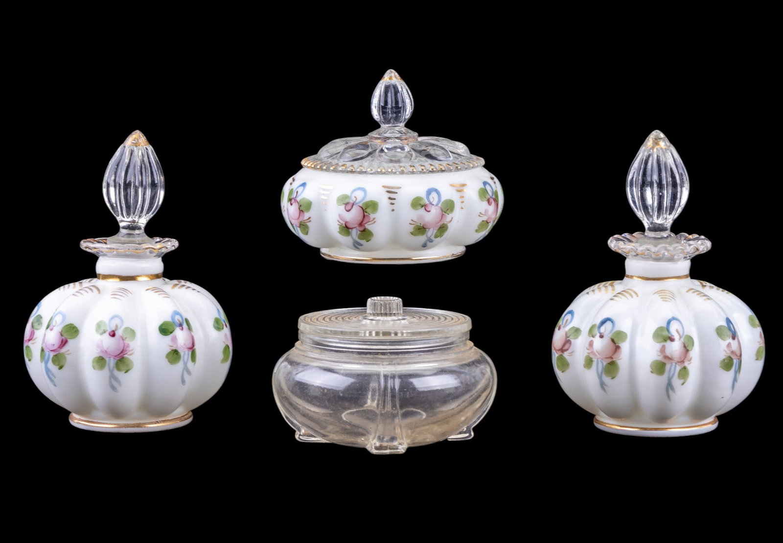 3 Vintage Charleton Perfume + Vanity Bottles, Jars (1 of 10)