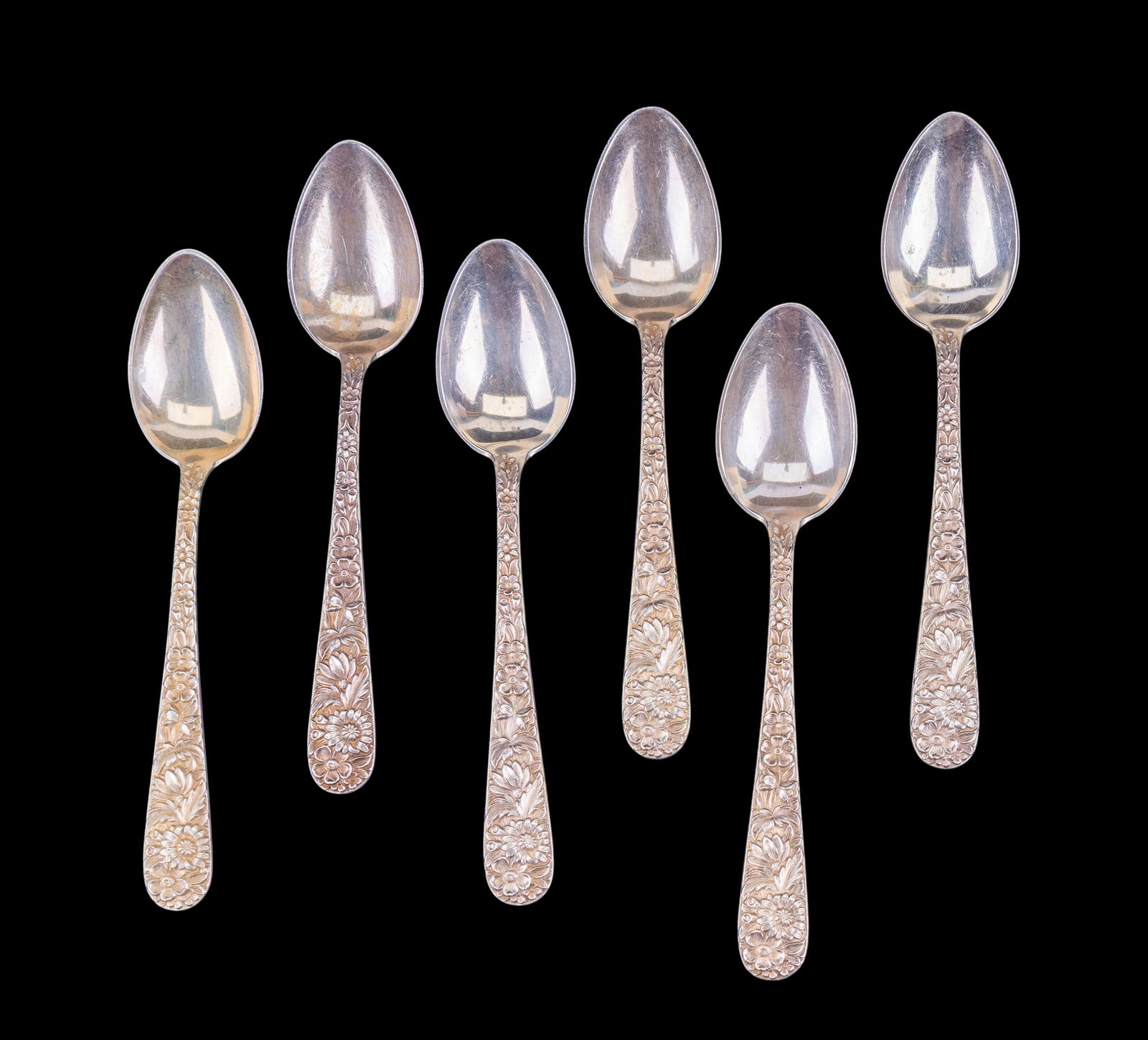6 S. Kirk & Son Sterling Silver Teaspoons (1 of 3)