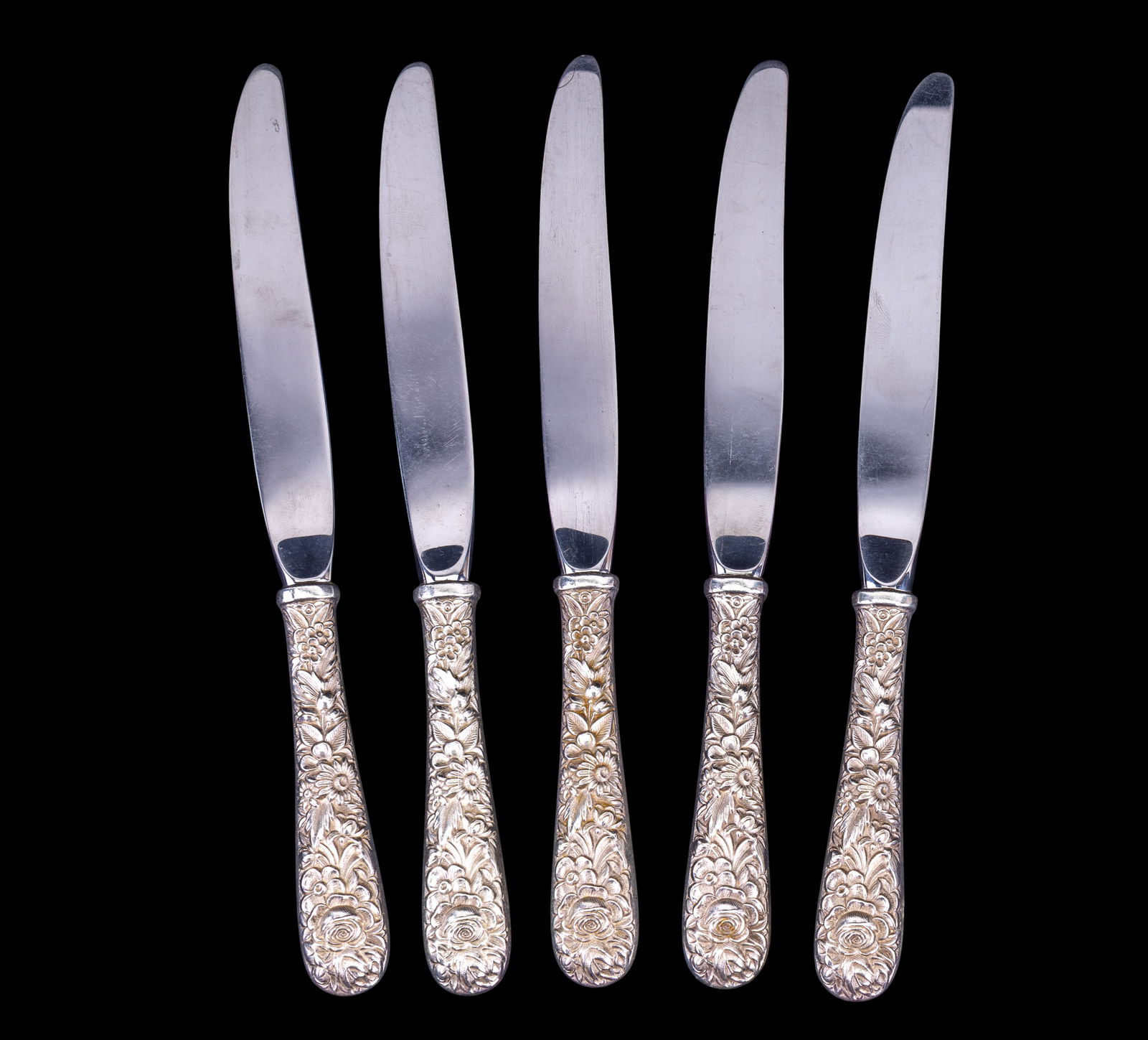 5 S. Kirk & Son Repousse Sterling Knives (1 of 3)