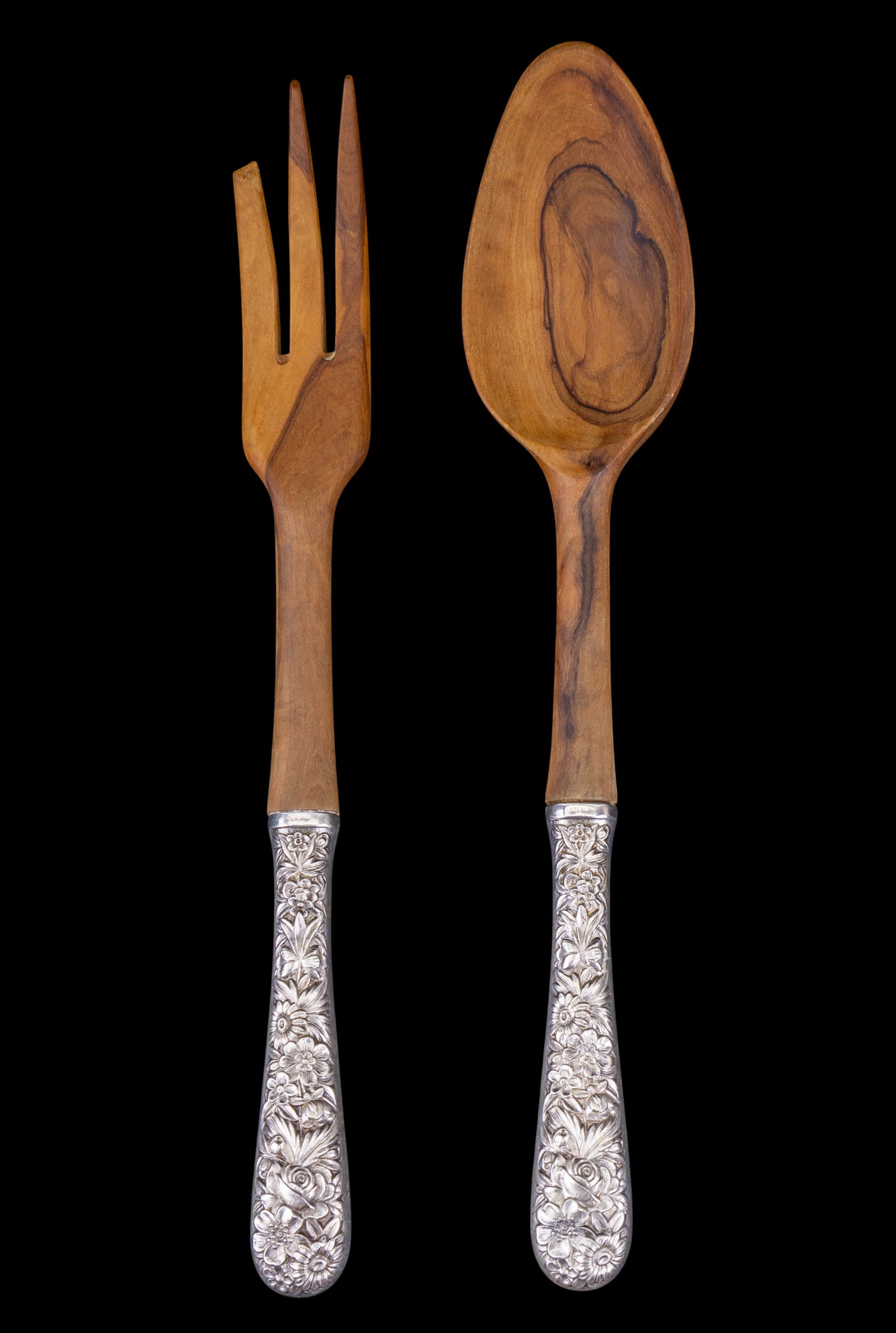 S. Kirk & Son Repousse Silver Salad Servers (1 of 5)