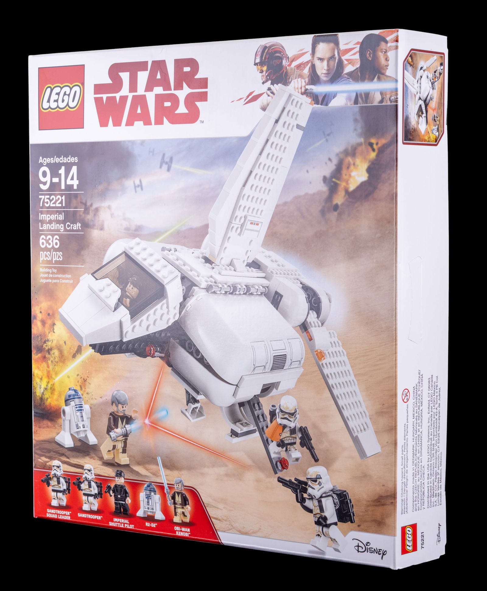 LEGO Star Wars 75221 Imperial Landing Craft NIB: LEGO Star Wars set 75221 Imperial Landing Craft, new in box (NIB) and factory sealed. Contains 636 pieces and is designed for ages 9-14. Includes multiple minifigures and features detailed model funct