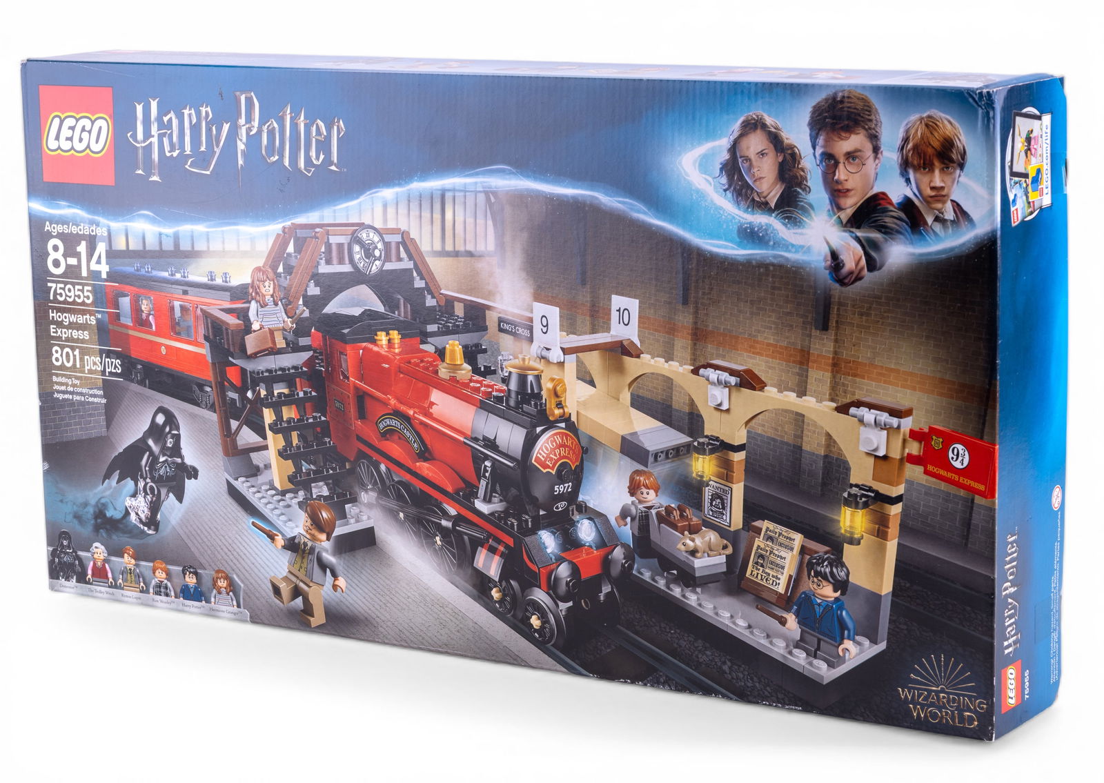LEGO Harry Potter Hogwarts Express NIB: LEGO Harry Potter Hogwarts Express set 75955, new in box (NIB). Includes 801 pieces and is recommended for ages 8-14. Features buildable train engine, coal tender, passenger carriage, and platform 9?.