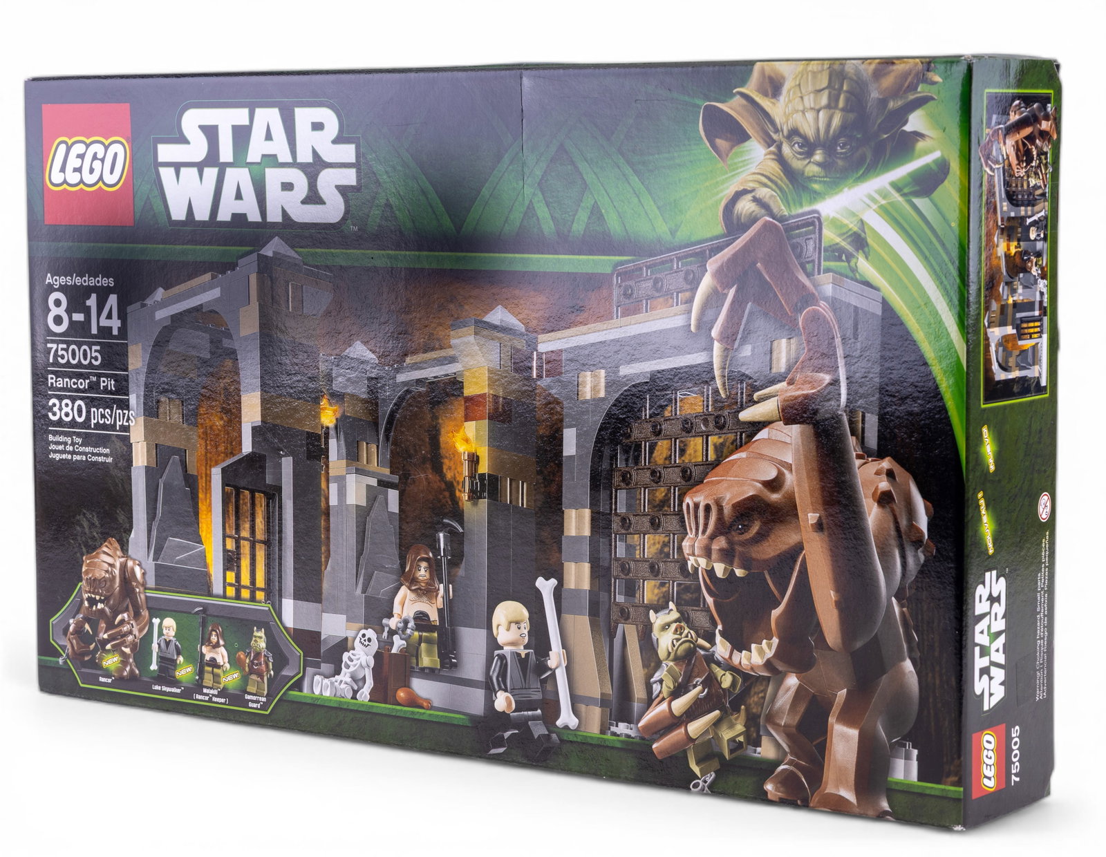 LEGO Star Wars 75005 Rancor Pit NIB: LEGO Star Wars set 75005 Rancor Pit, new in box (NIB), suitable for ages 8-14. The set contains 380 pieces and features figures and structures from the Star Wars universe. The box is sealed and retain