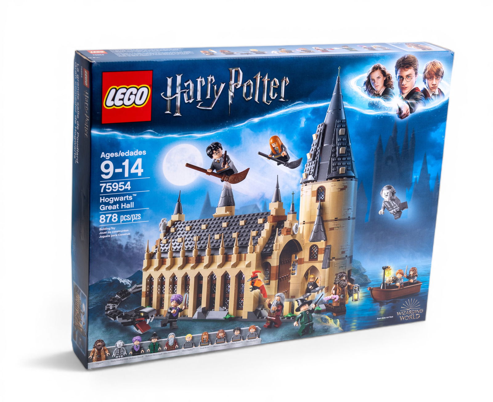 LEGO Harry Potter Hogwarts Great Hall 75954, NIB: LEGO Harry Potter Hogwarts Great Hall set number 75954. Includes 878 pieces. Recommended for ages 9-14. Features iconic scenes from the Harry Potter series, with multiple characters and interactive el