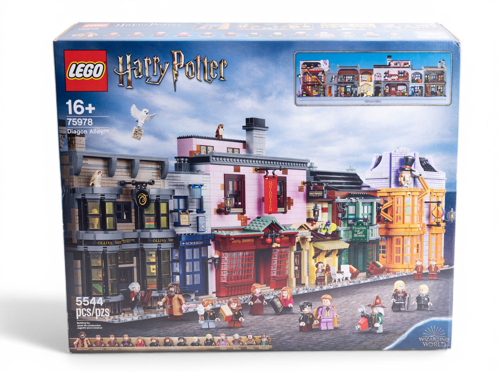 LEGO Harry Potter Diagon Alley Set 75978, NIB: LEGO Harry Potter Diagon Alley set number 75978. Factory-sealed in new condition (NIB - New in Box). Includes 5,544 pieces and detailed instructions to assemble iconic Diagon Alley locations from the