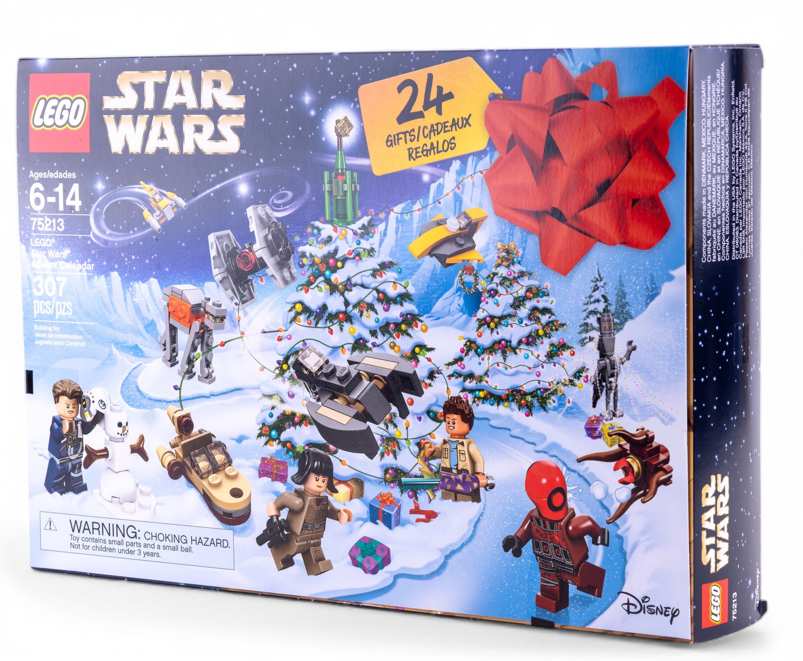 LEGO Star Wars Advent Calendar 75213, NIB: LEGO Star Wars Advent Calendar set number 75213, new in box (NIB). Includes 307 pieces featuring a variety of Star Wars-themed mini-builds and figures in a holiday theme. Designed for ages 6-14, with
