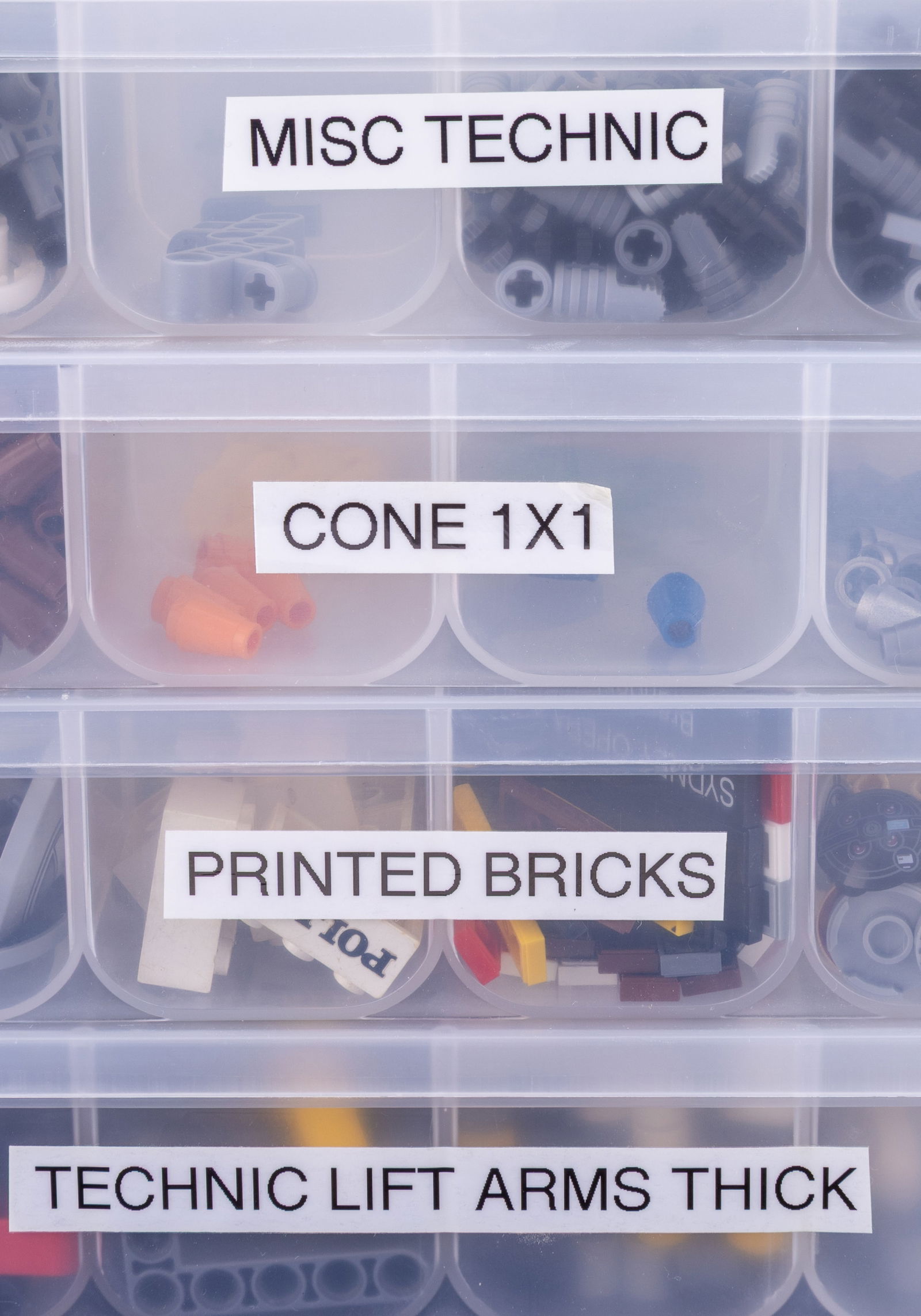 LEGO Elements in Sorted Compartments - 6
