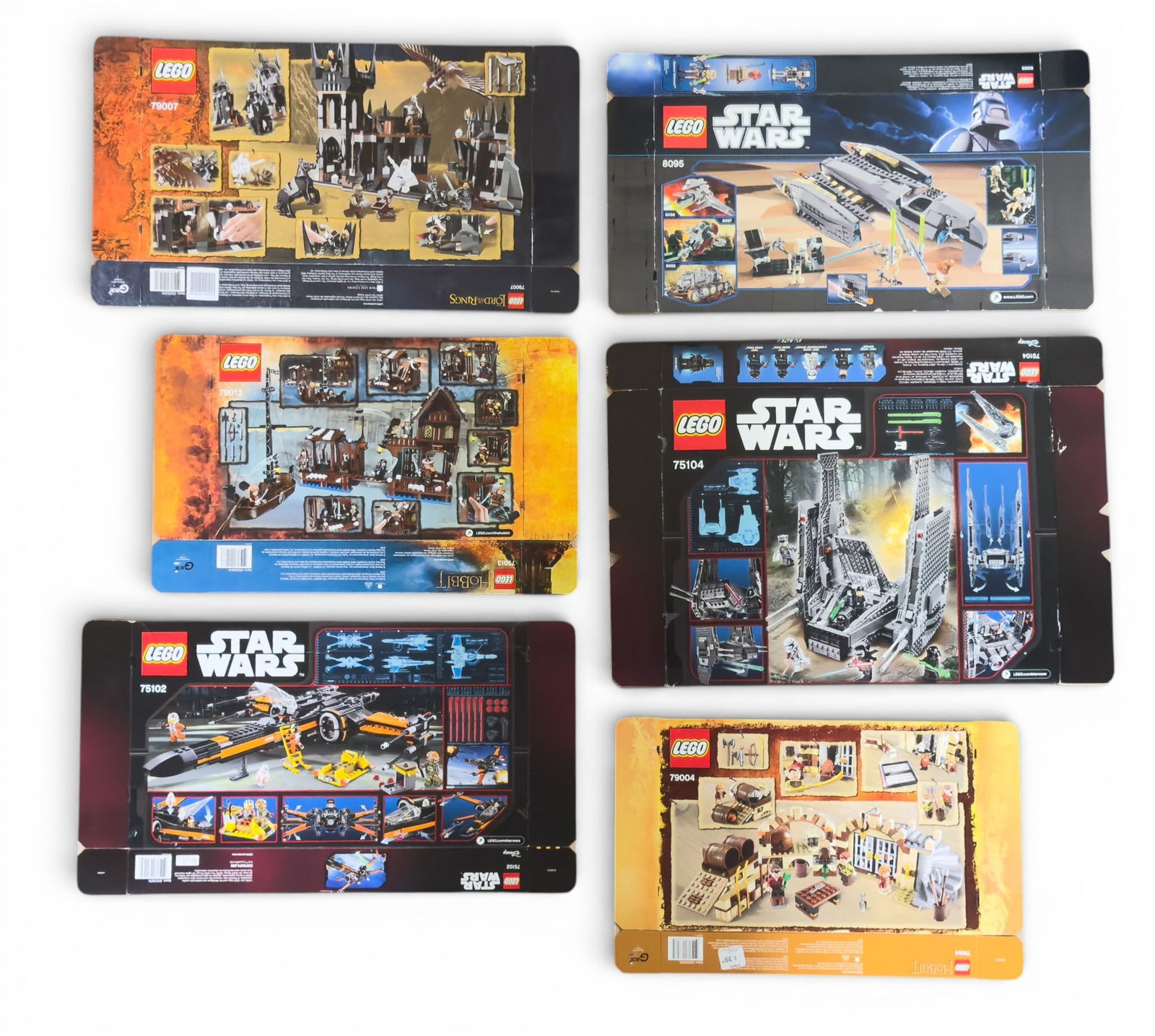 6 Flattened LEGO Set Boxes - 2