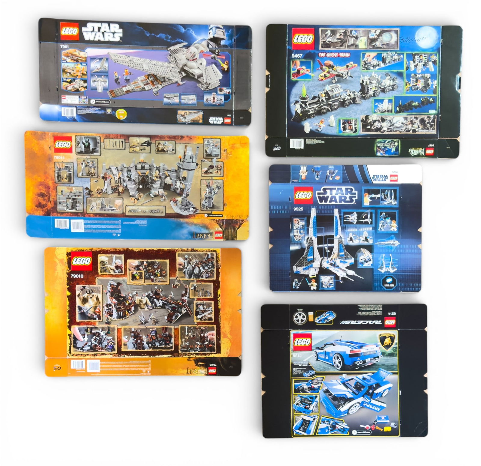 Six Flattened LEGO Set Boxes - 2