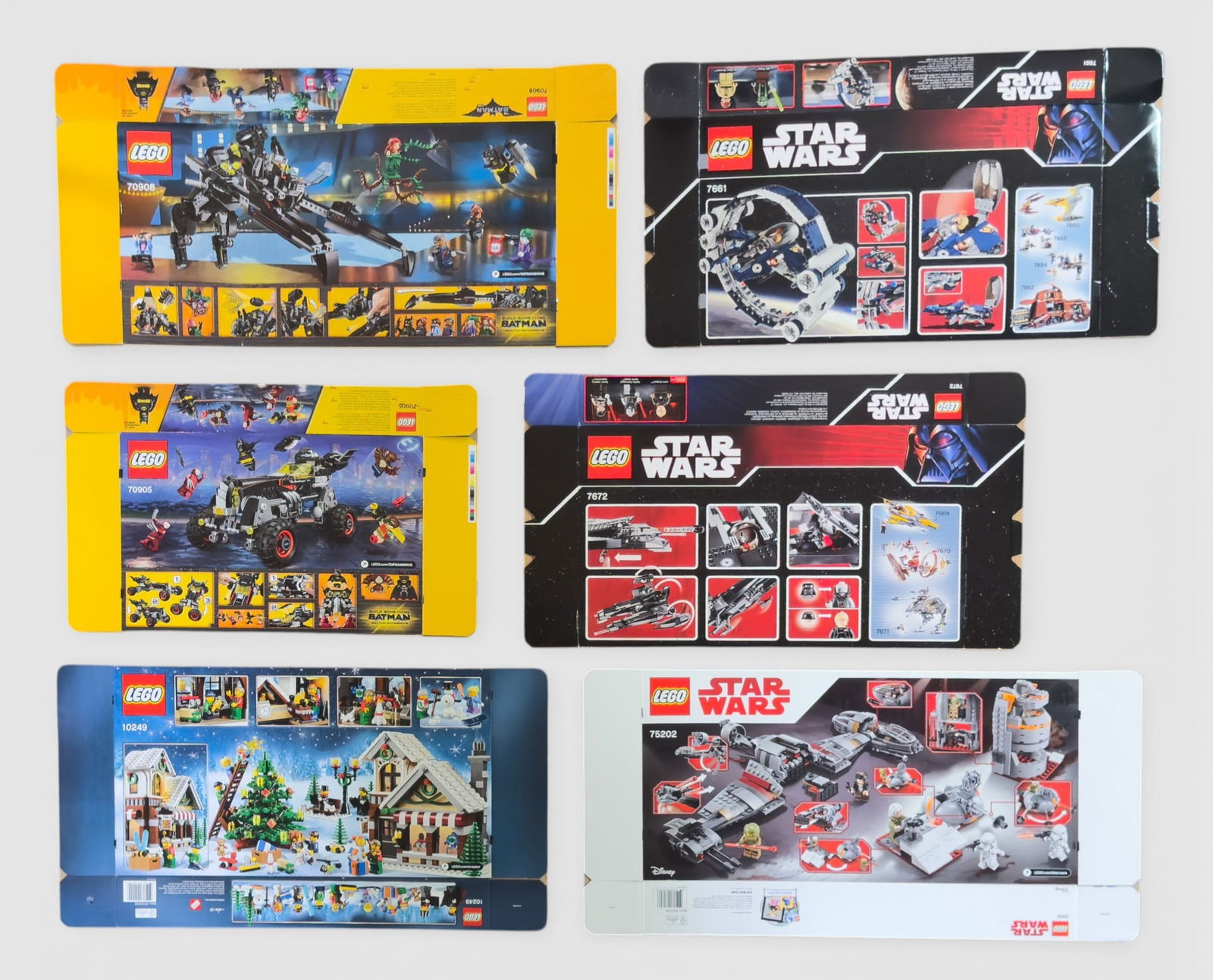 6 LEGO Set Flat Boxes Only - 2