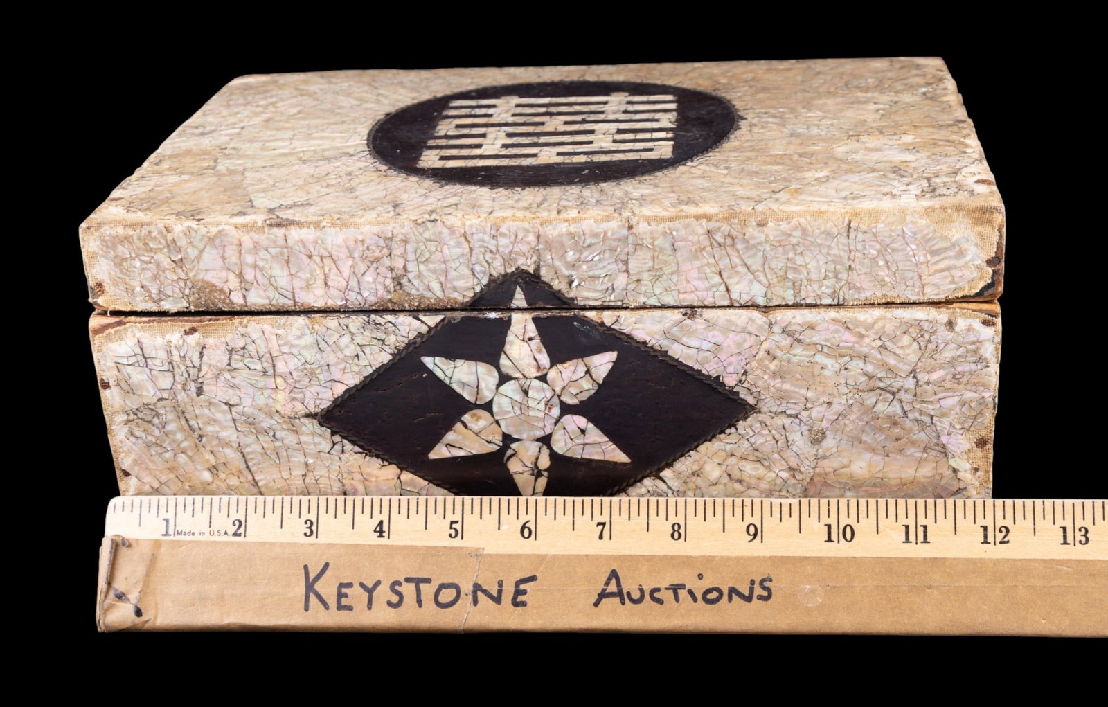 19th C Korean Mother of Pearl Inlaid Box - 16