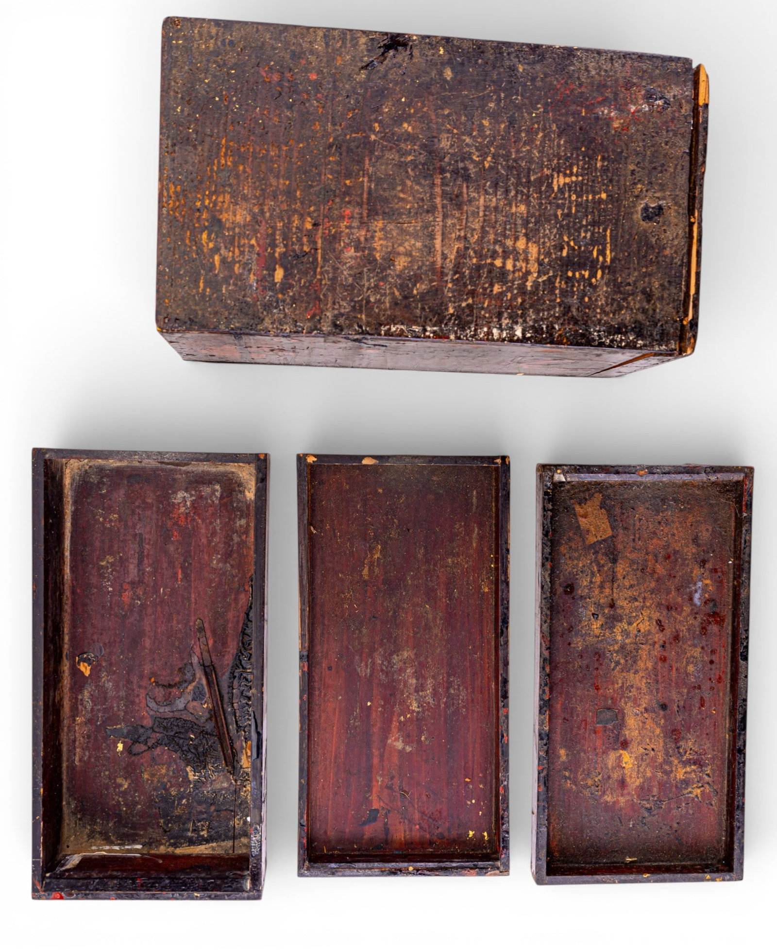 19th C Korean 3-Drawer Document Box - 8