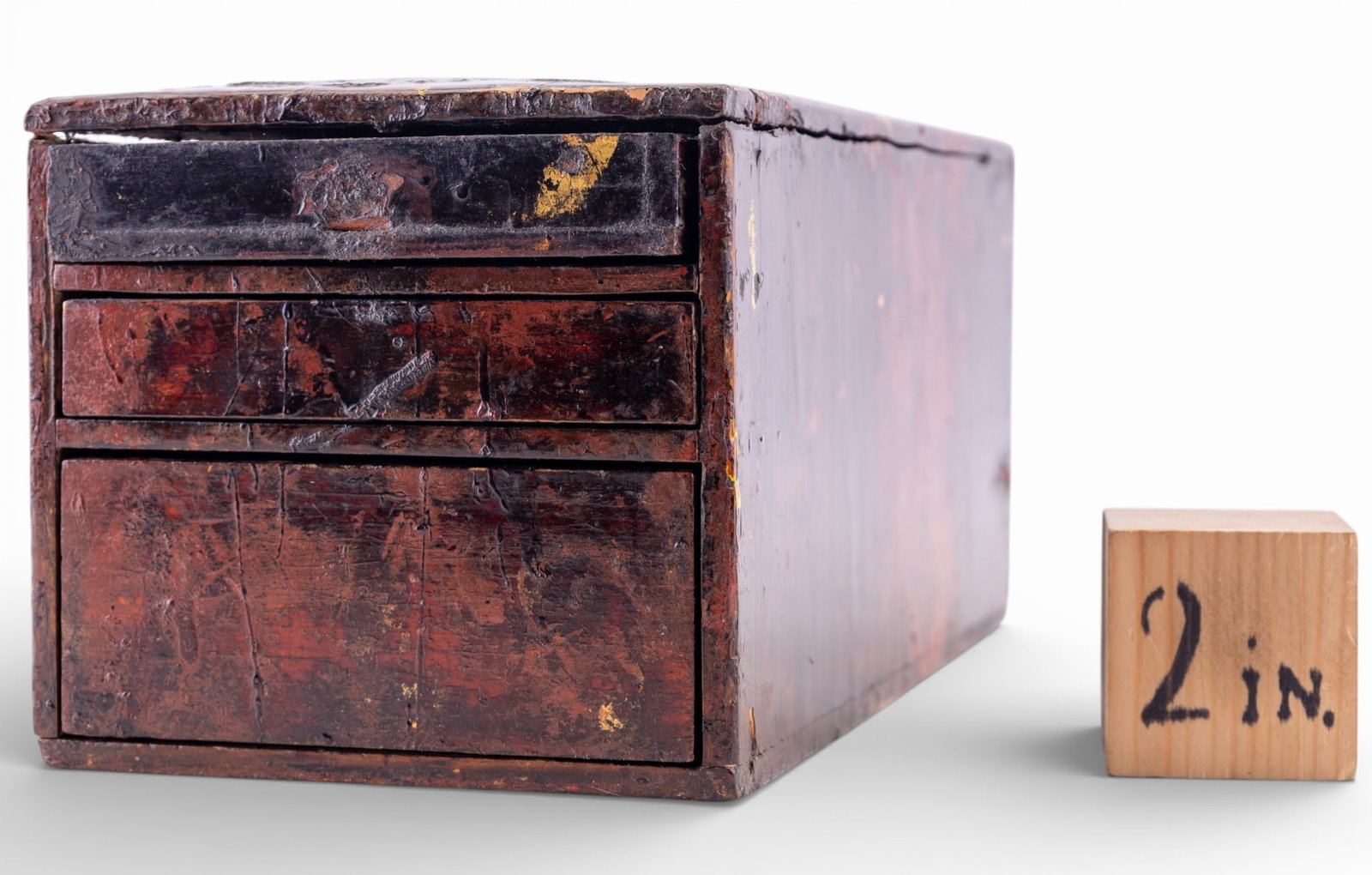 19th C Korean 3-Drawer Document Box - 9