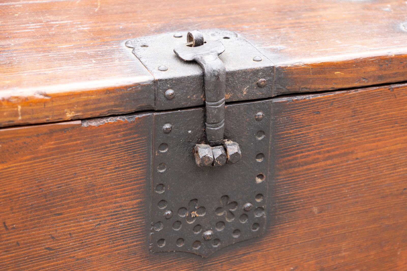 19th C Korean Money Chest, Top Load - 2