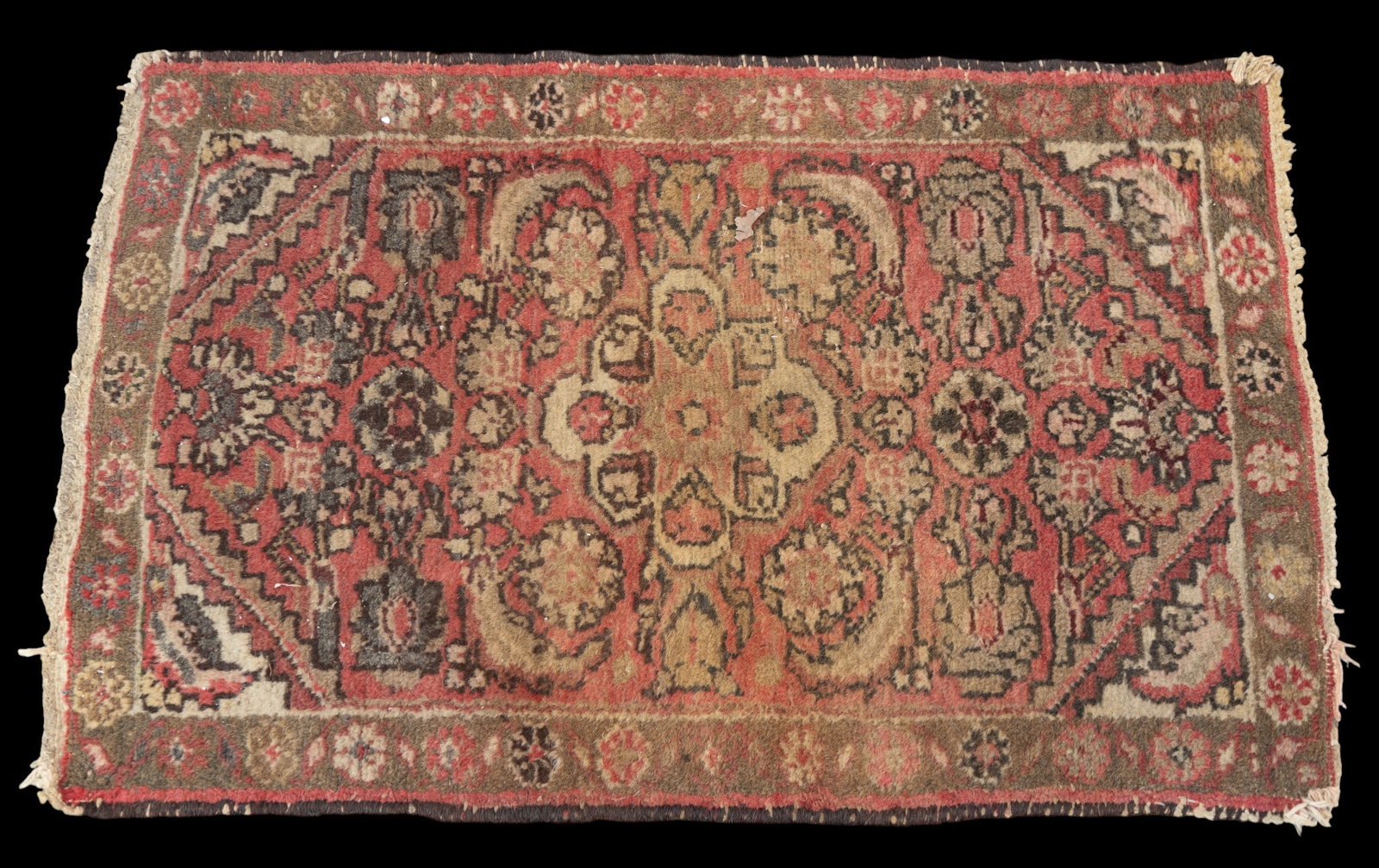 Hand-Knotted Persian Tabriz Mat (1 of 7)