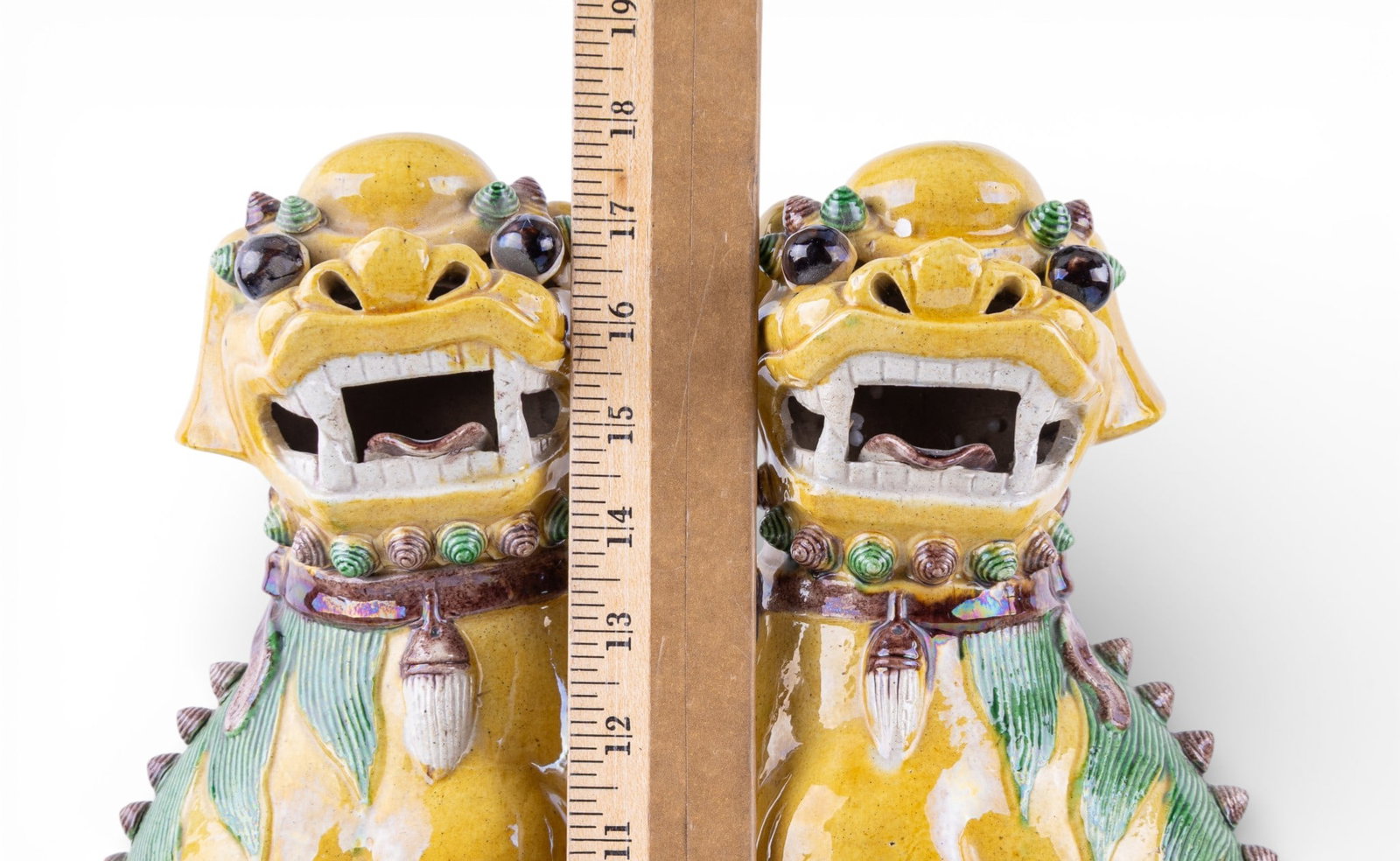 Chinese Ceramic Foo Dogs Pair - 8