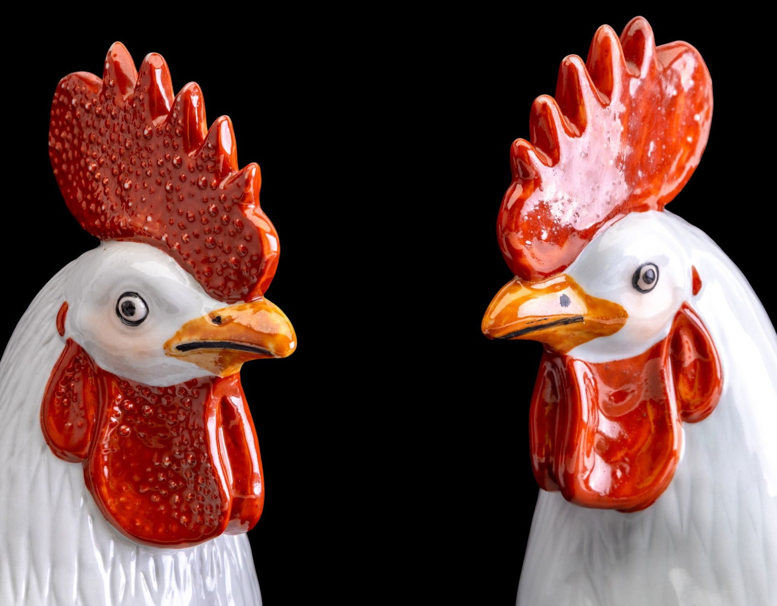 Chinese Export Porcelain Rooster Statuettes - 5