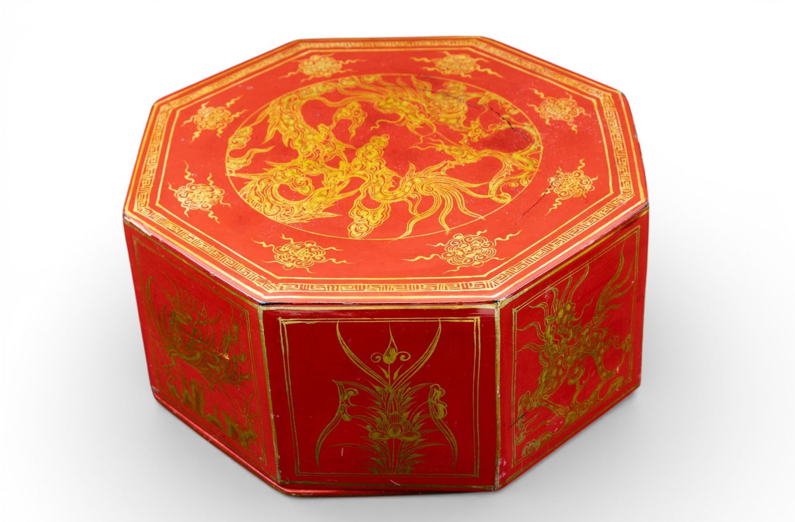Early Chinese Lacquer Dragon Box (1 of 13)