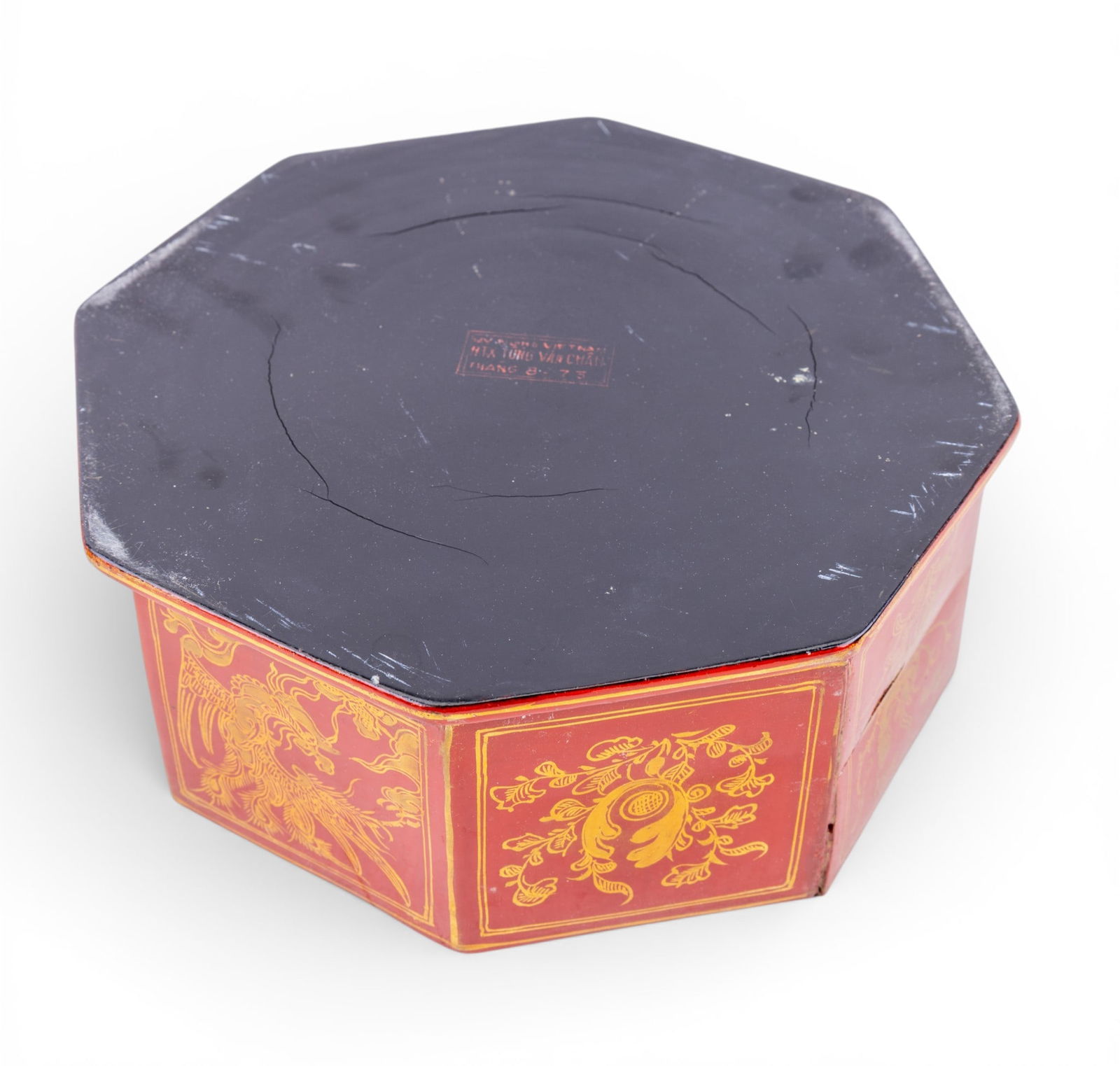 Early Chinese Lacquer Dragon Box - 8