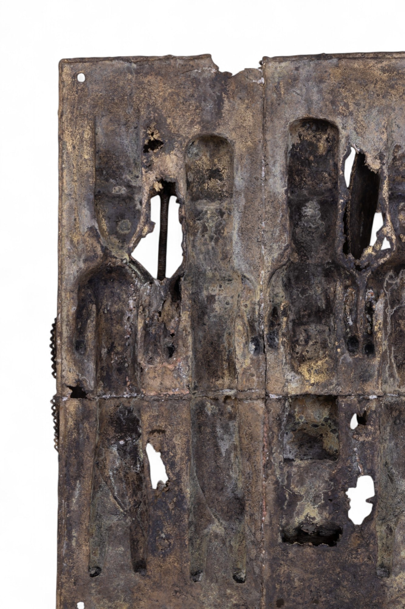 Benin Bronze 4 Warrior Plaque - 10