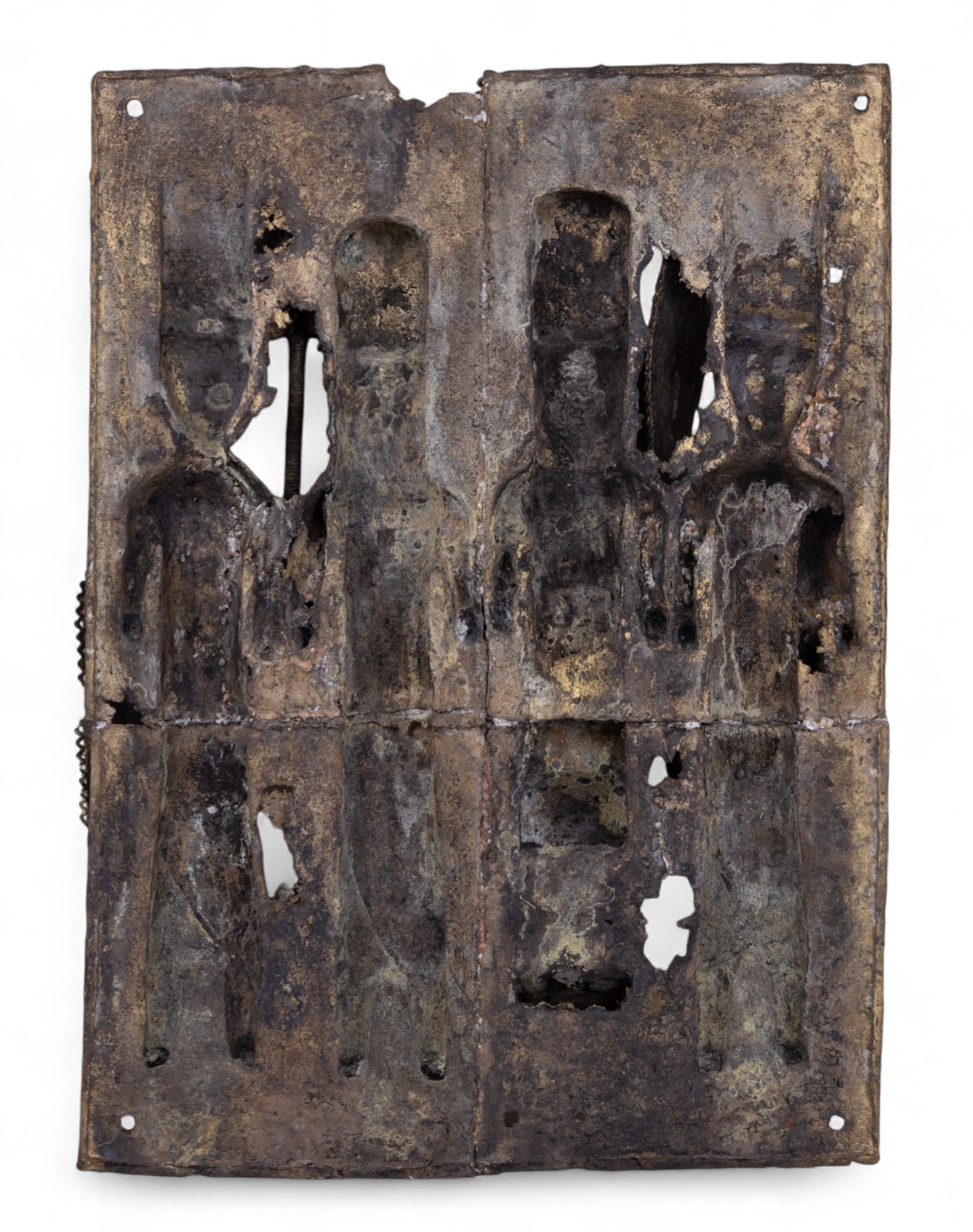 Benin Bronze 4 Warrior Plaque - 8