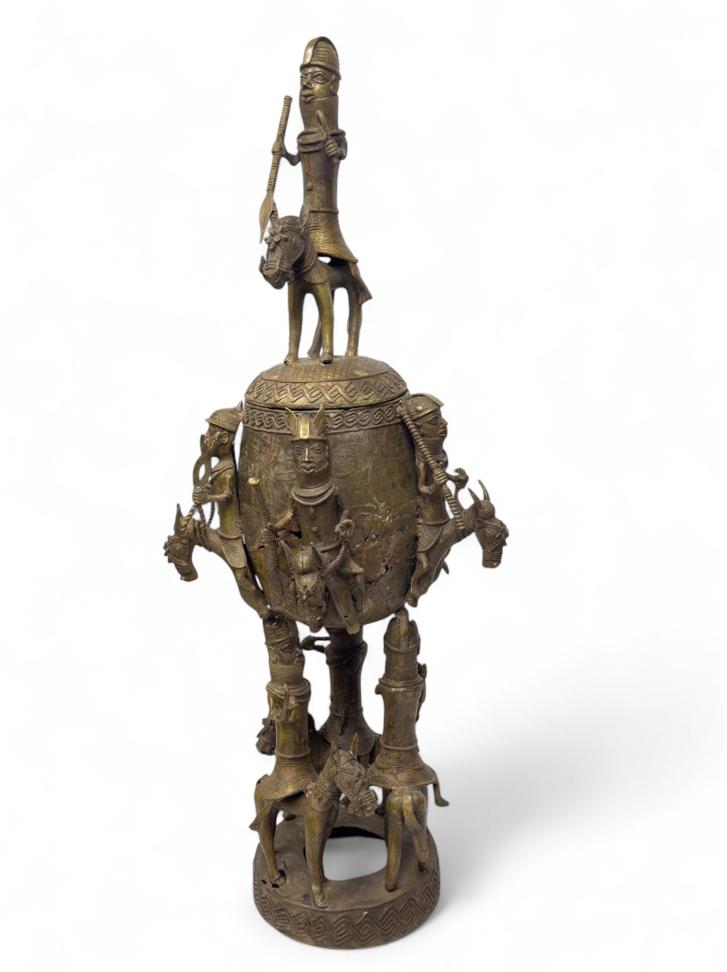 Benin Bronze Ceremonial Trophy, Horses - 5