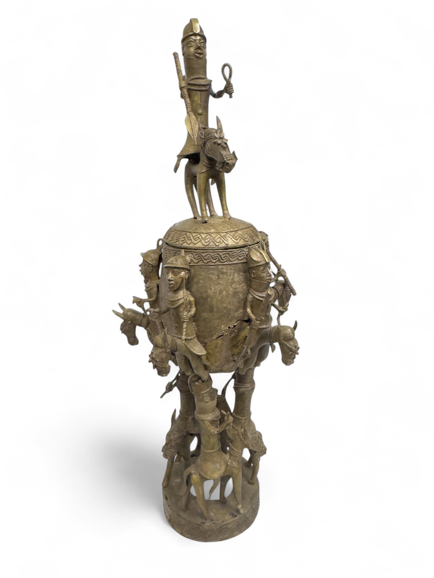 Benin Bronze Ceremonial Trophy, Horses - 7