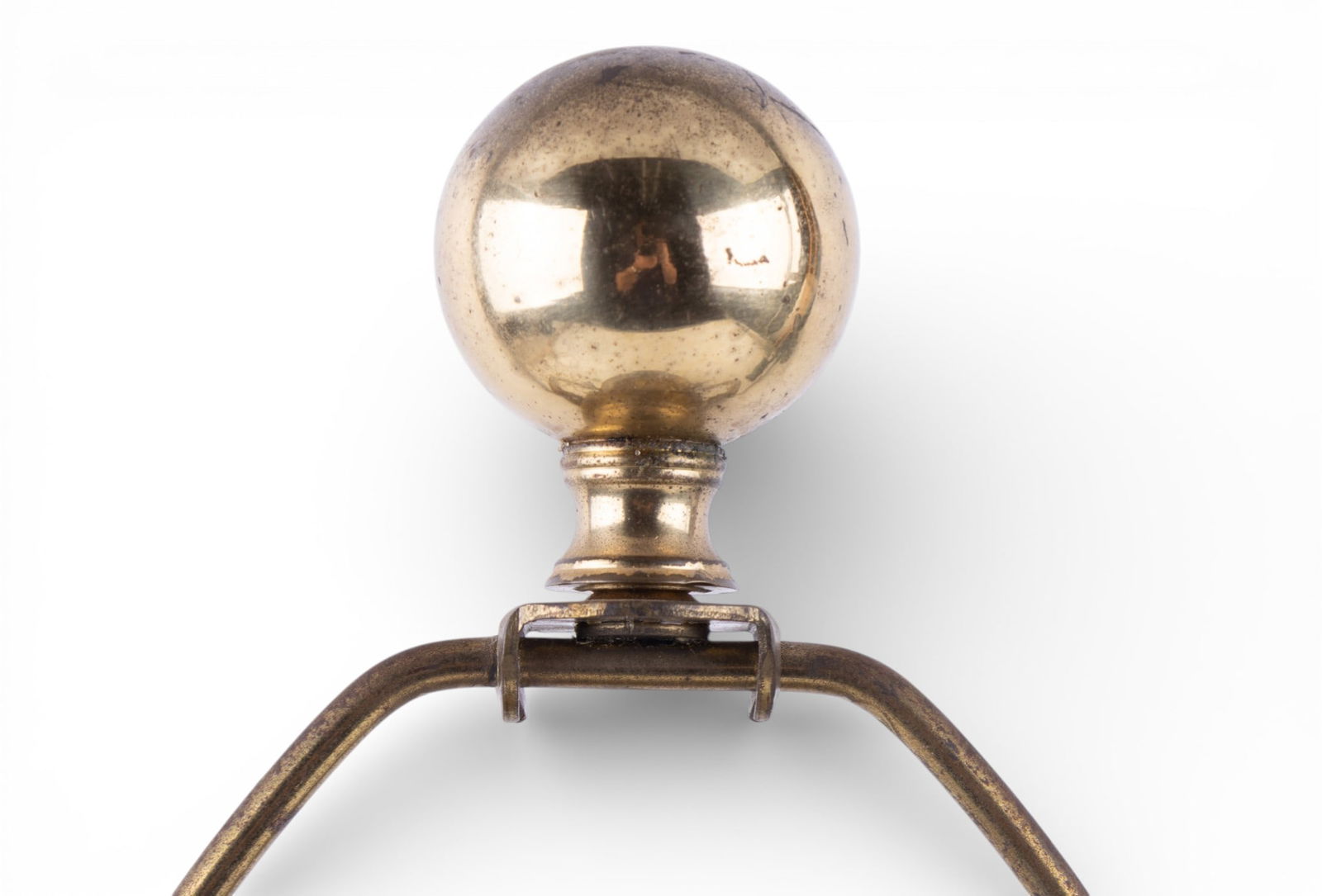 Embossed Brass Lamp Conversion with Handles - 8