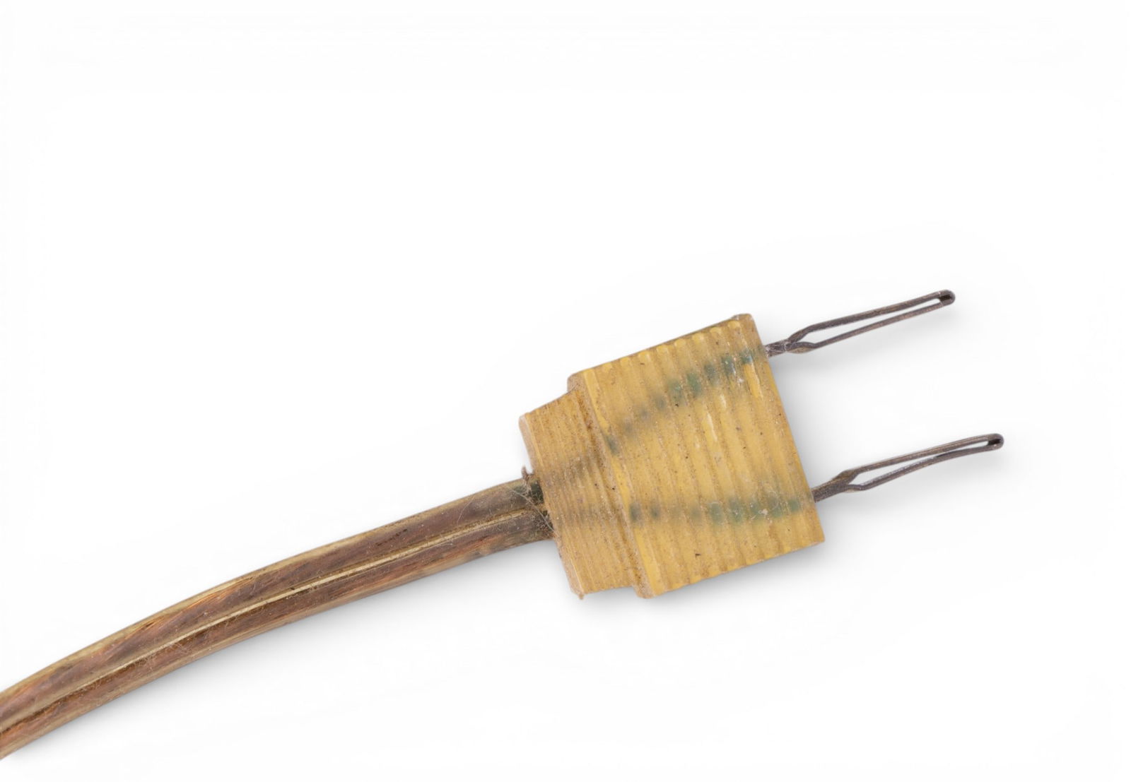 Embossed Brass Lamp Conversion with Handles - 9