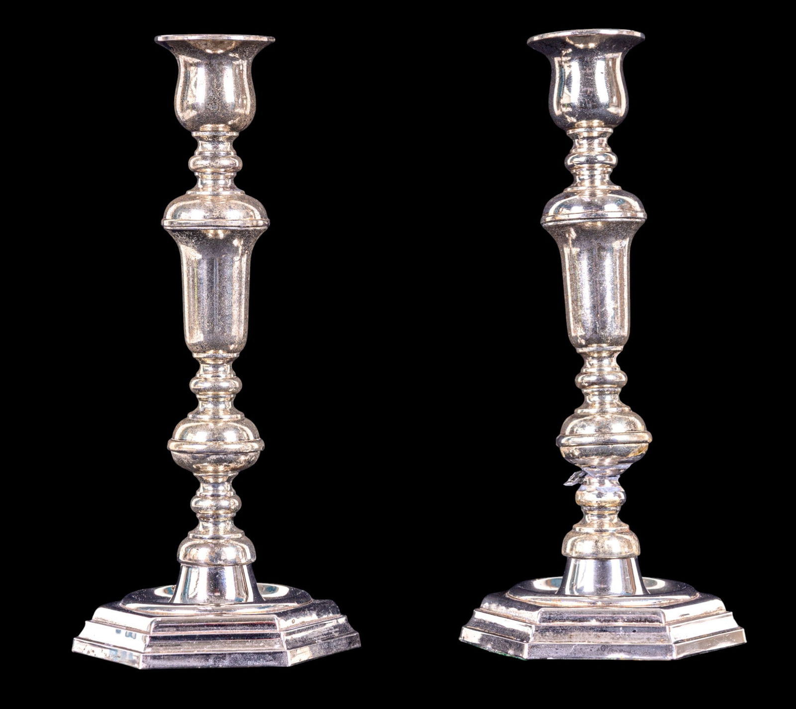 Transferware Platter, Candlesticks, & Frame - 7