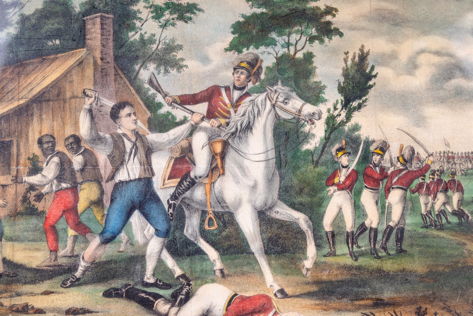 Antique Hand Colored Lithograph - 4