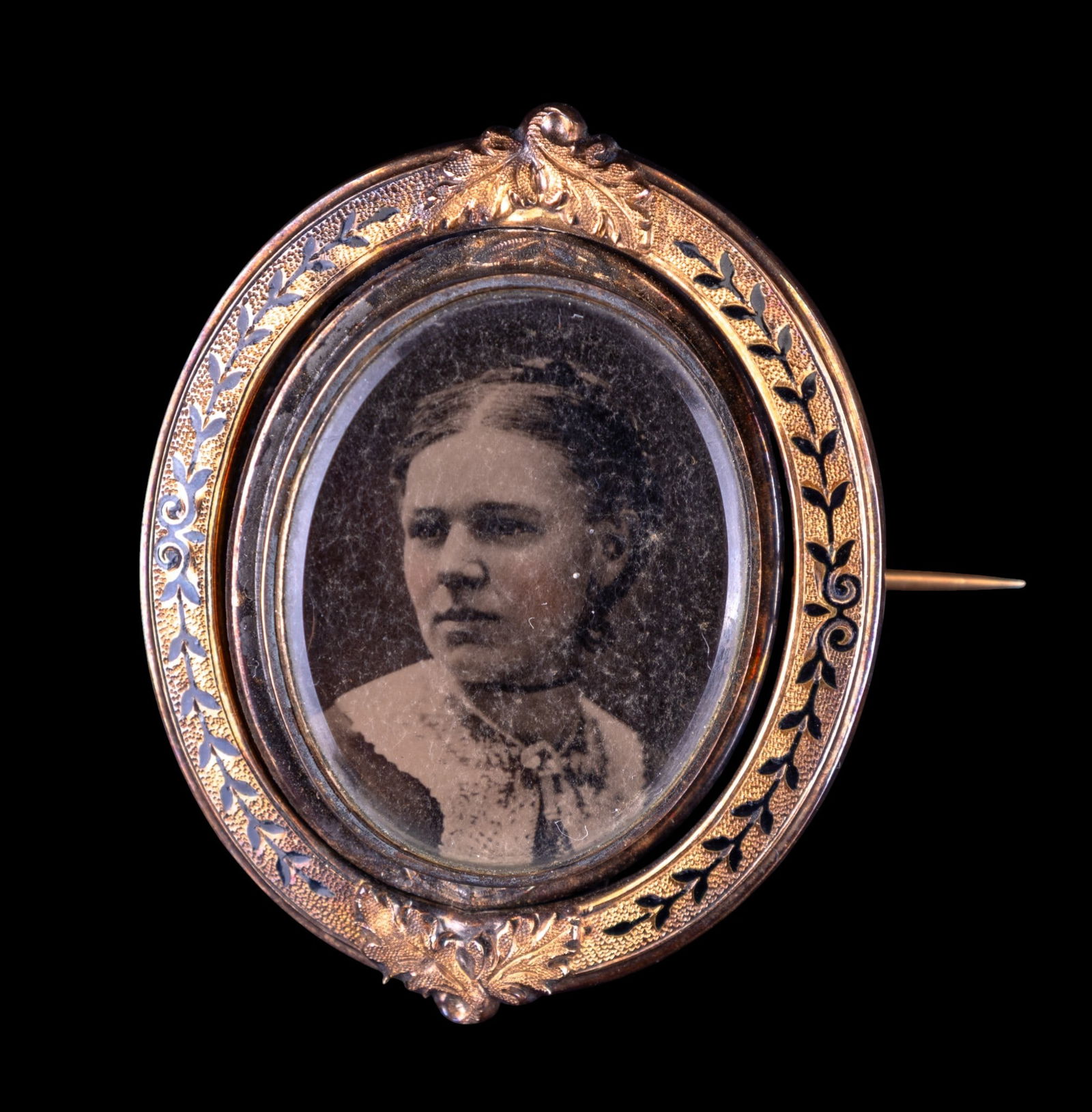 Victorian Mourning Portrait Hair Brooch (1 of 5)