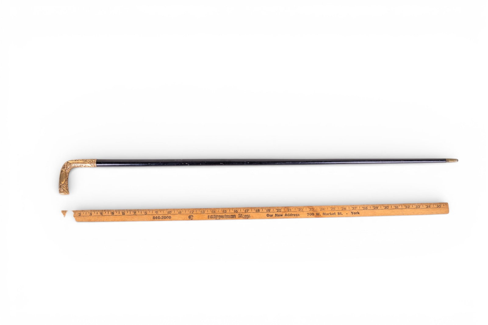 Victorian Cane w/ Gold Filled Handle, Monogrammed - 9