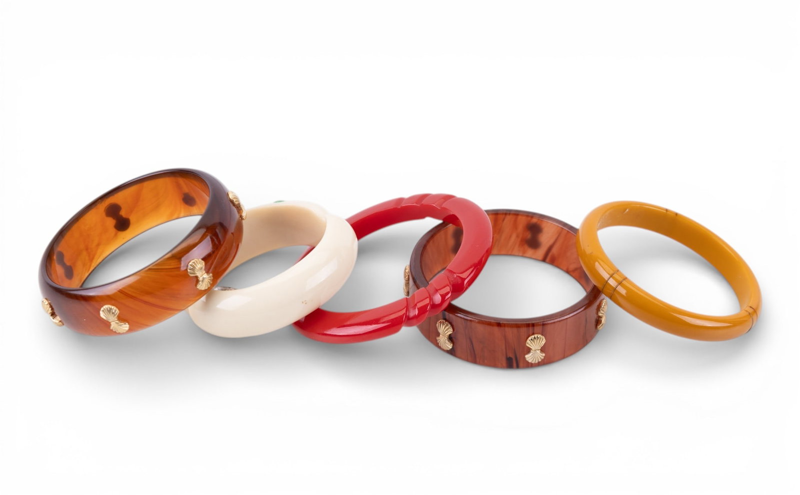 Bakelite and Weiss Bangle Bracelets - 2